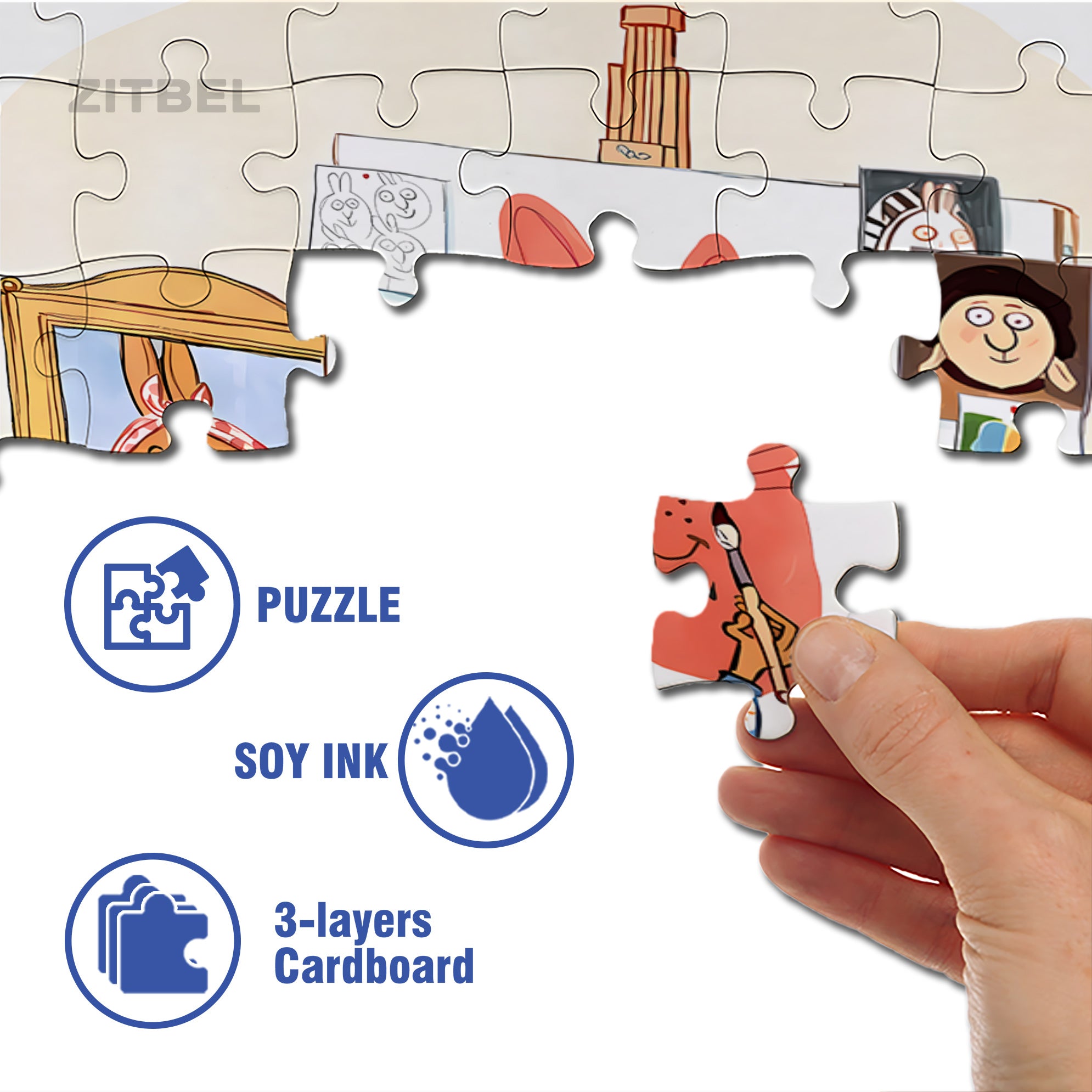 Self-Portrait 500pcs/1000pcs Jigsaw Puzzle, Scratch-Resistant, Interactive Family Game & Brain-Boosting DIY Decor, Perfect for Halloween, Christmas & New Year Gifts, Family Puzzle Game