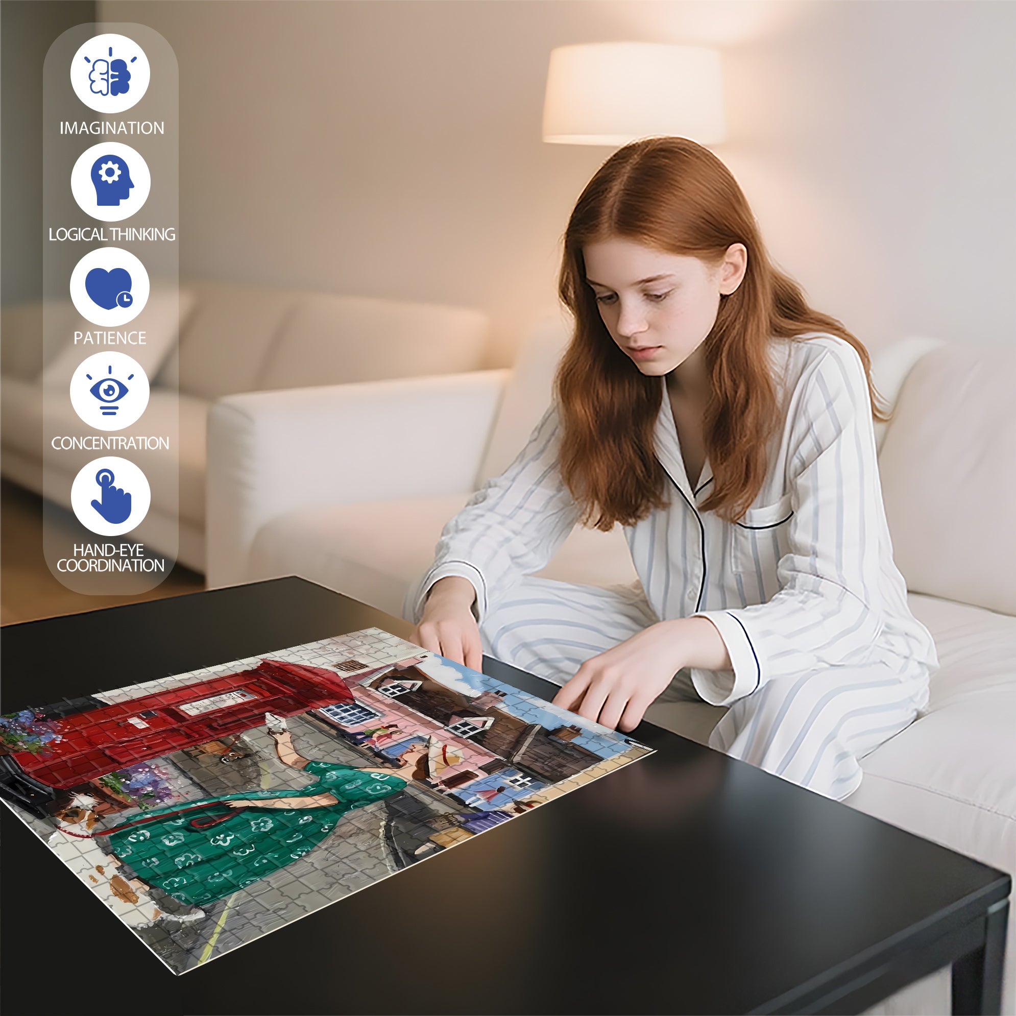 Send A Letter 500pcs/1000pcs Jigsaw Puzzle, Scratch-Resistant, Interactive Family Game & Brain-Boosting DIY Decor, Perfect for Halloween, Christmas & New Year Gifts, Family Puzzle Game