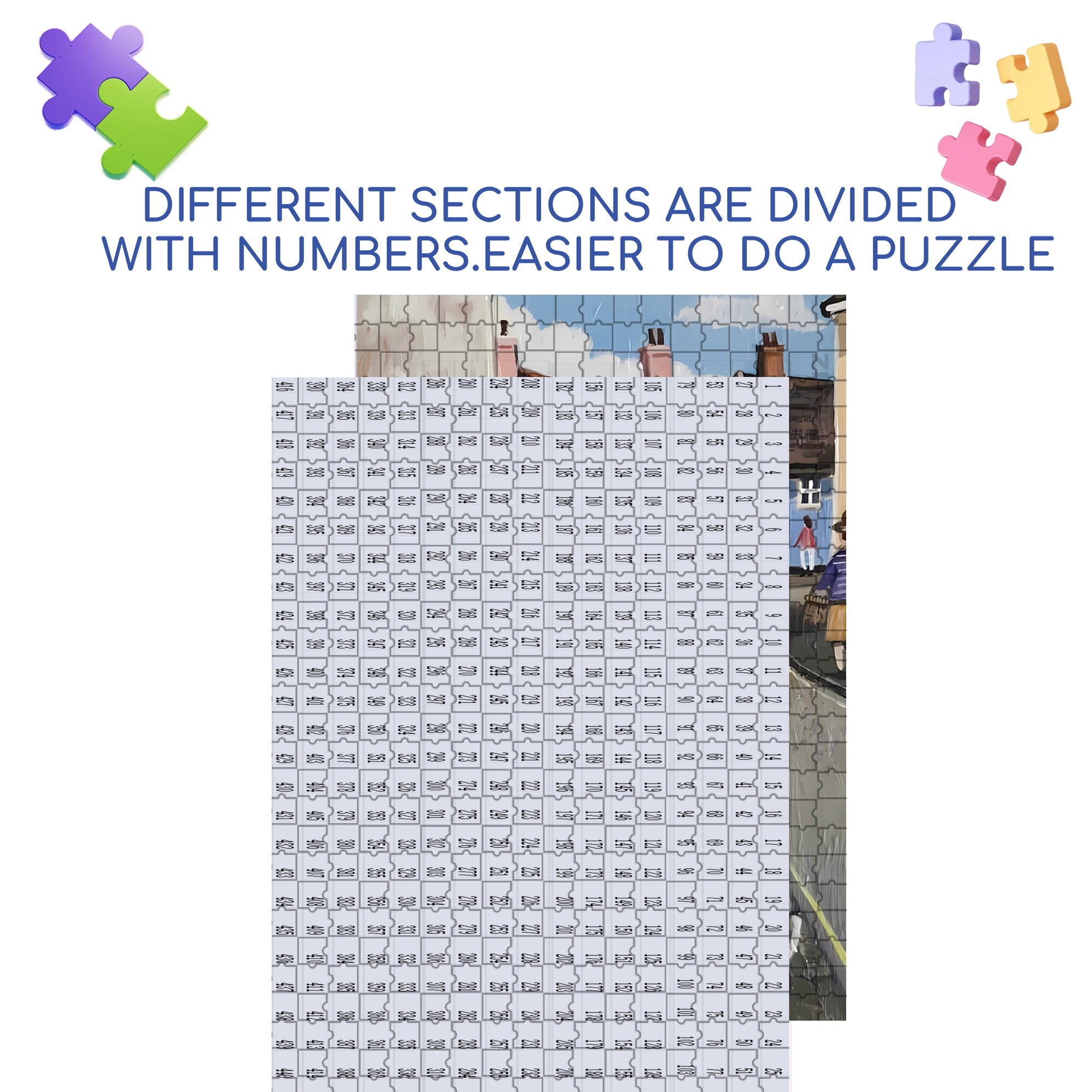Send A Letter 500pcs/1000pcs Jigsaw Puzzle, Scratch-Resistant, Interactive Family Game & Brain-Boosting DIY Decor, Perfect for Halloween, Christmas & New Year Gifts, Family Puzzle Game