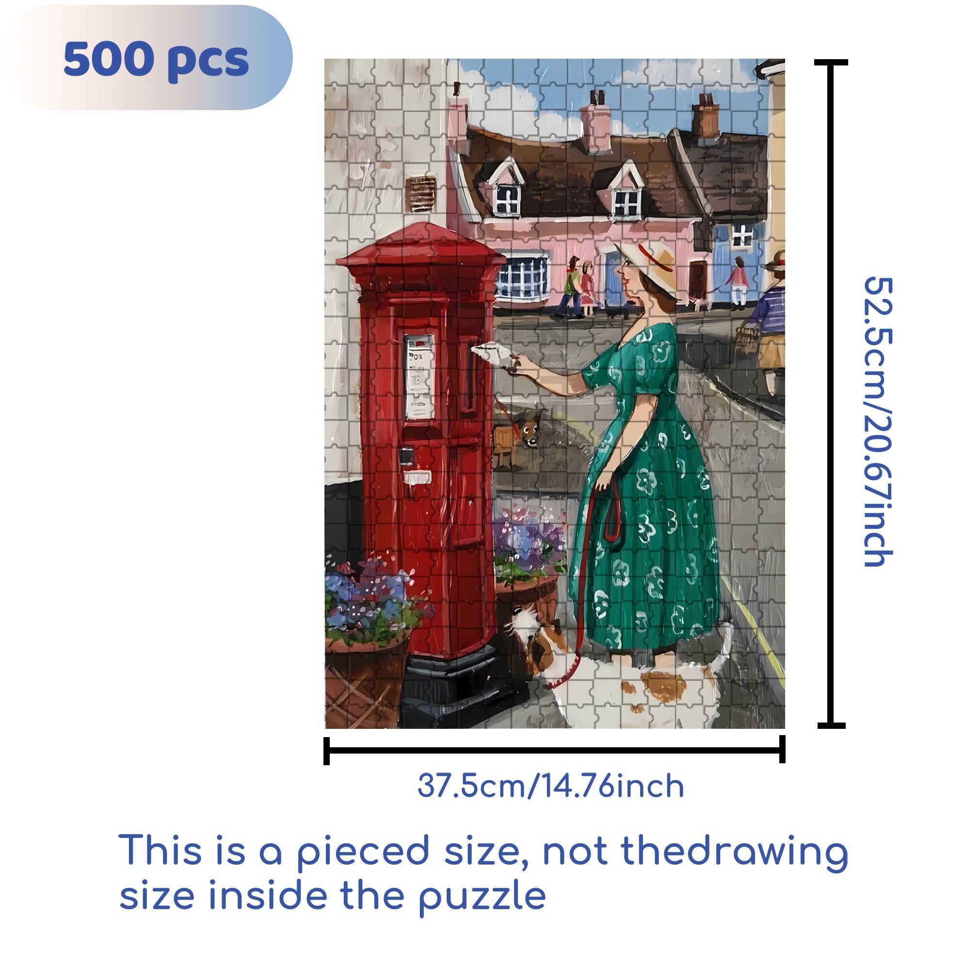 Send A Letter 500pcs/1000pcs Jigsaw Puzzle, Scratch-Resistant, Interactive Family Game & Brain-Boosting DIY Decor, Perfect for Halloween, Christmas & New Year Gifts, Family Puzzle Game