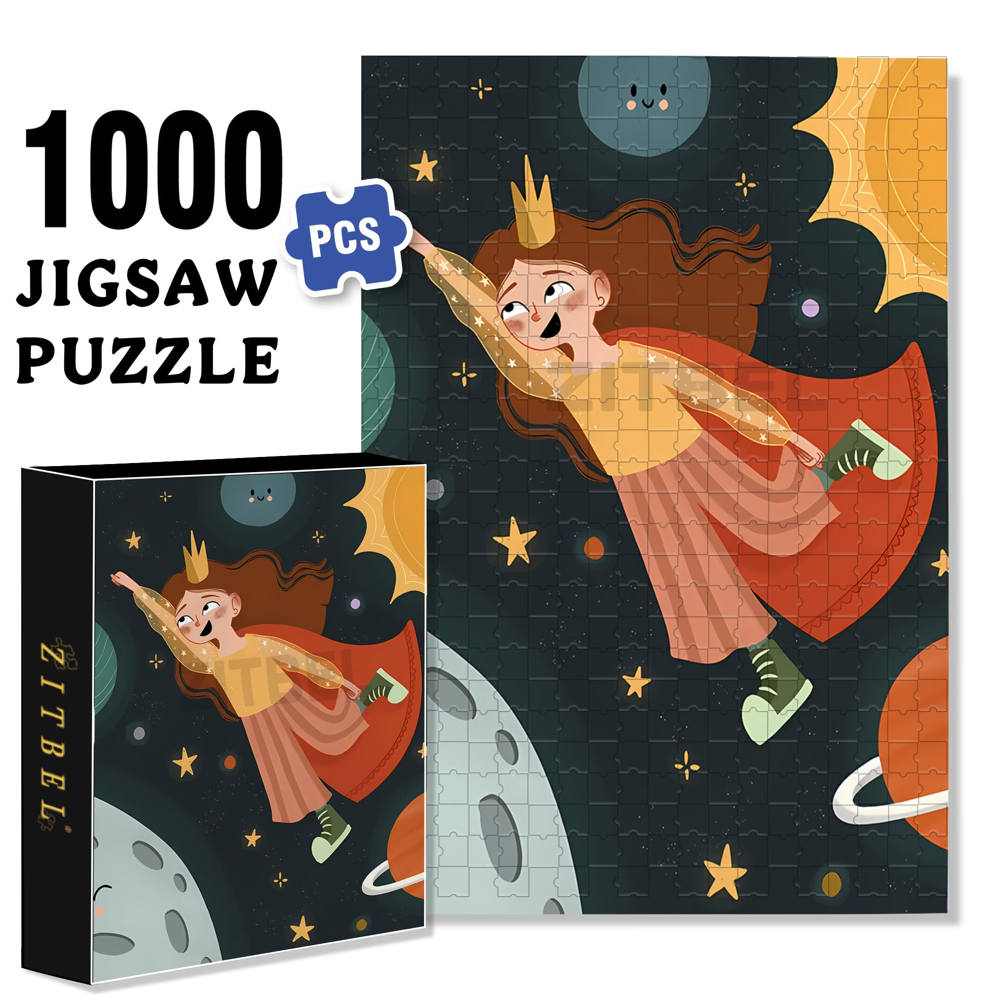 Soaring Into The Sky 500pcs/1000pcs Jigsaw Puzzle, Scratch-Resistant, Interactive Family Game & Brain-Boosting DIY Decor, Perfect for Halloween, Christmas & New Year Gifts, Family Puzzle Game