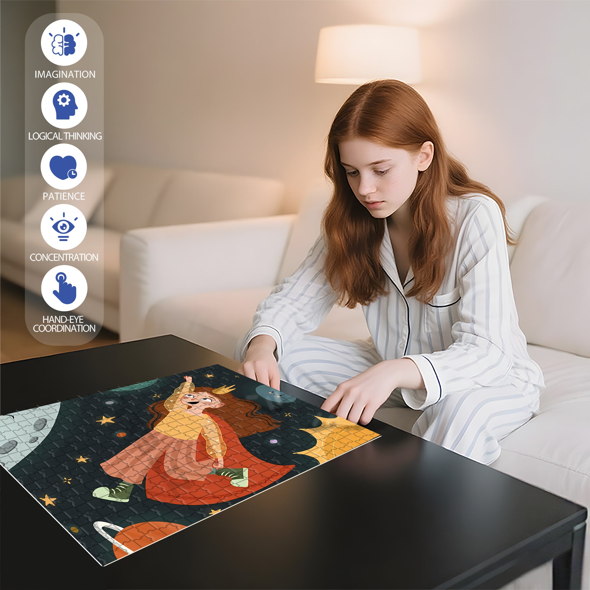 Soaring Into The Sky 500pcs/1000pcs Jigsaw Puzzle, Scratch-Resistant, Interactive Family Game & Brain-Boosting DIY Decor, Perfect for Halloween, Christmas & New Year Gifts, Family Puzzle Game