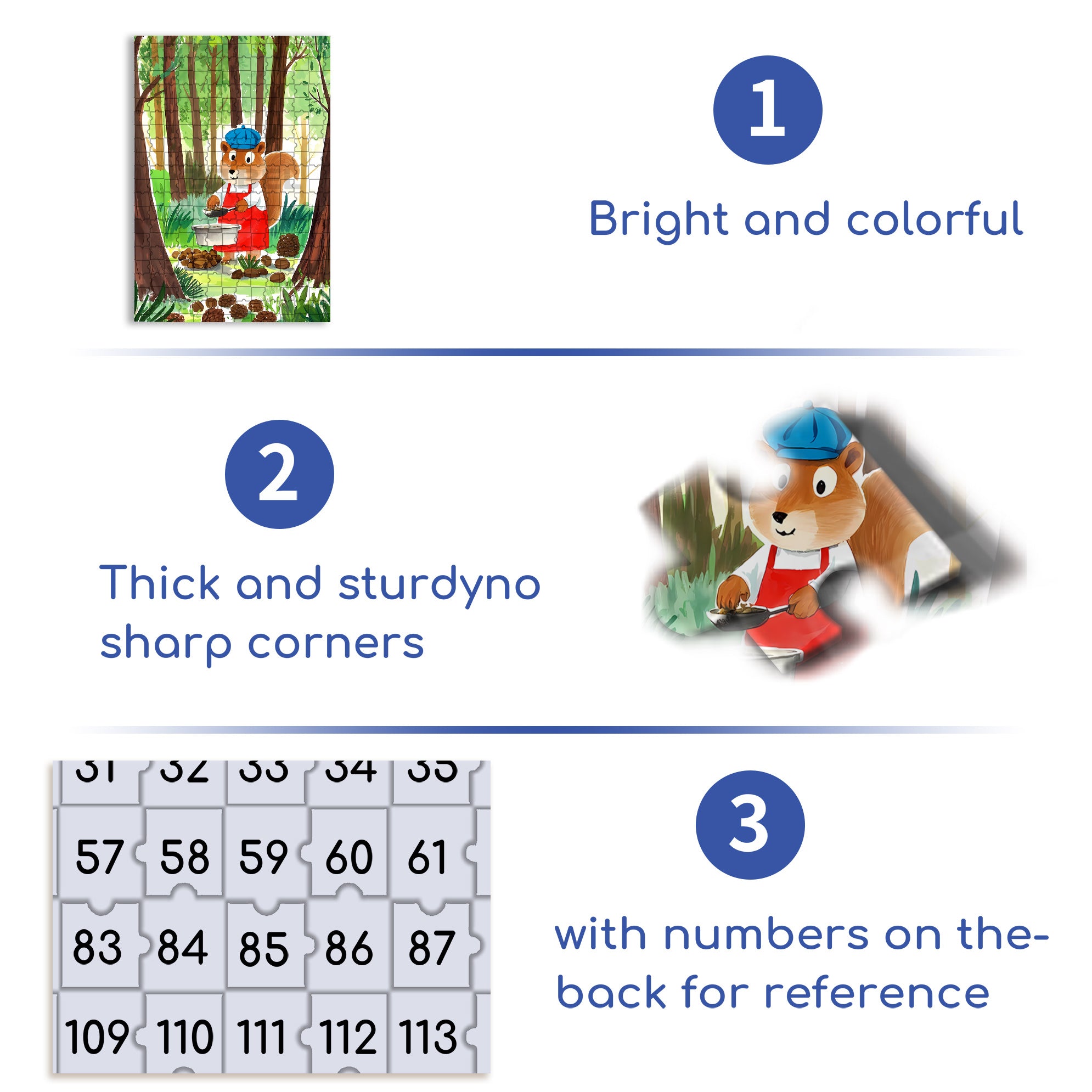 Squirrel Chef 500pcs/1000pcs Jigsaw Puzzle, Scratch-Resistant, Interactive Family Game & Brain-Boosting DIY Decor, Perfect for Halloween, Christmas & New Year Gifts, Family Puzzle Game