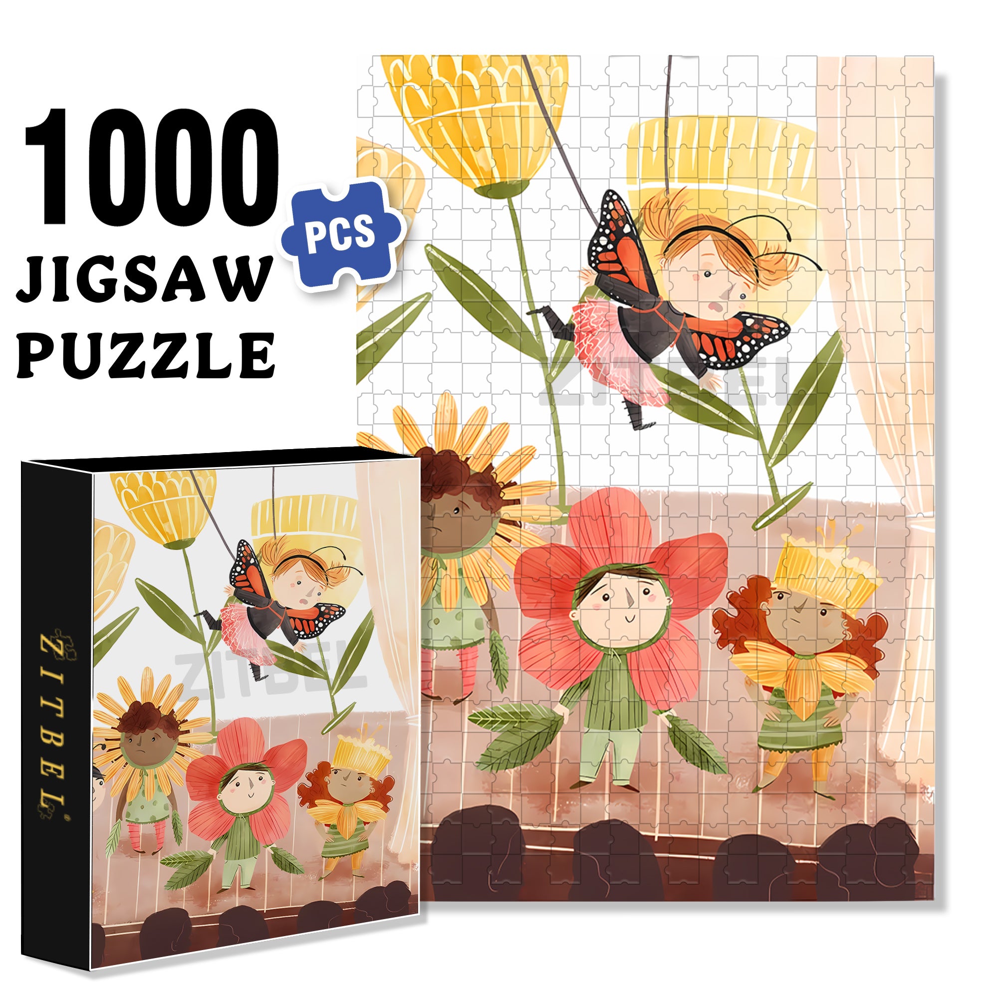 Stage Play 500pcs/1000pcs Jigsaw Puzzle, Scratch-Resistant, Interactive Family Game & Brain-Boosting DIY Decor, Perfect for Halloween, Christmas & New Year Gifts, Family Puzzle Game