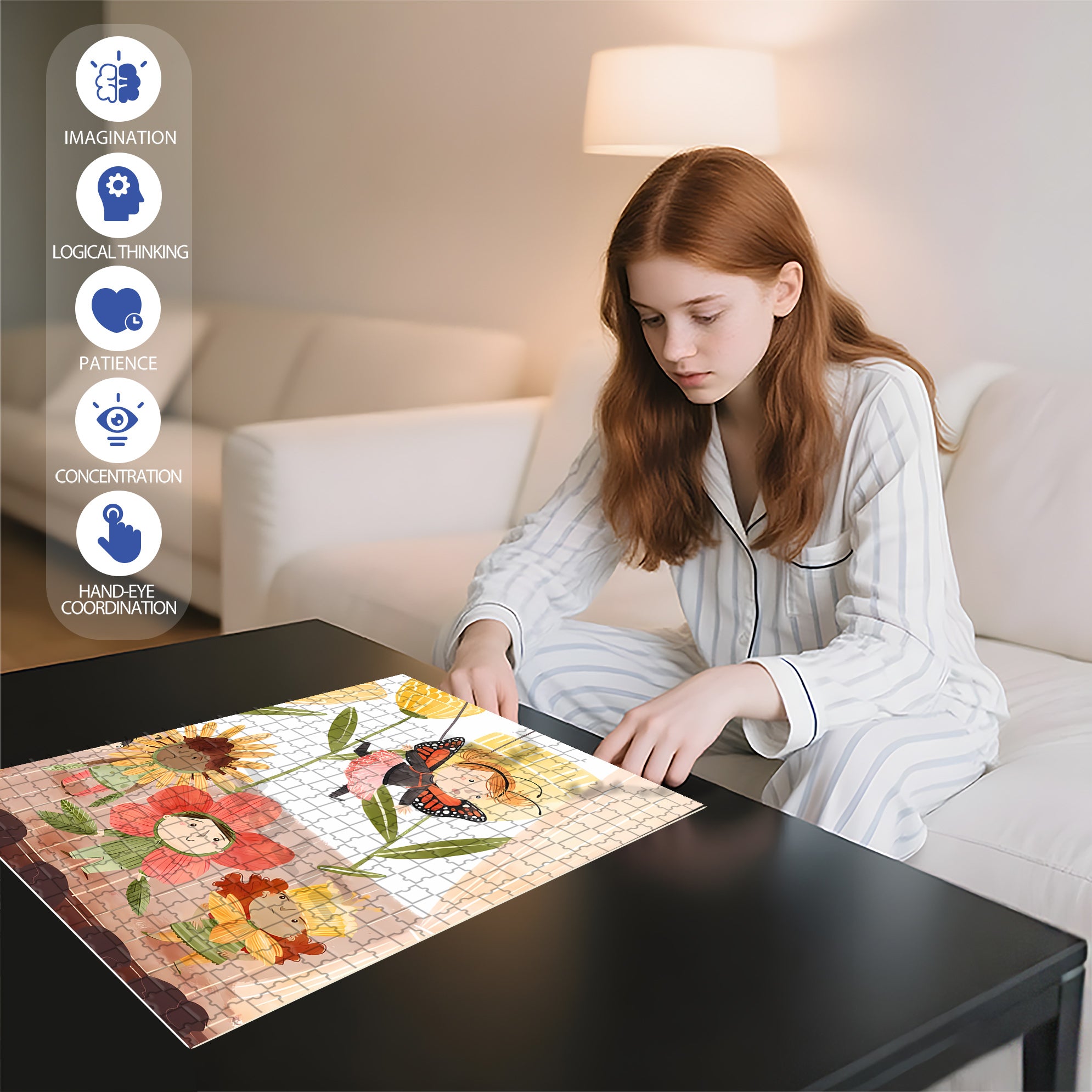 Stage Play 500pcs/1000pcs Jigsaw Puzzle, Scratch-Resistant, Interactive Family Game & Brain-Boosting DIY Decor, Perfect for Halloween, Christmas & New Year Gifts, Family Puzzle Game