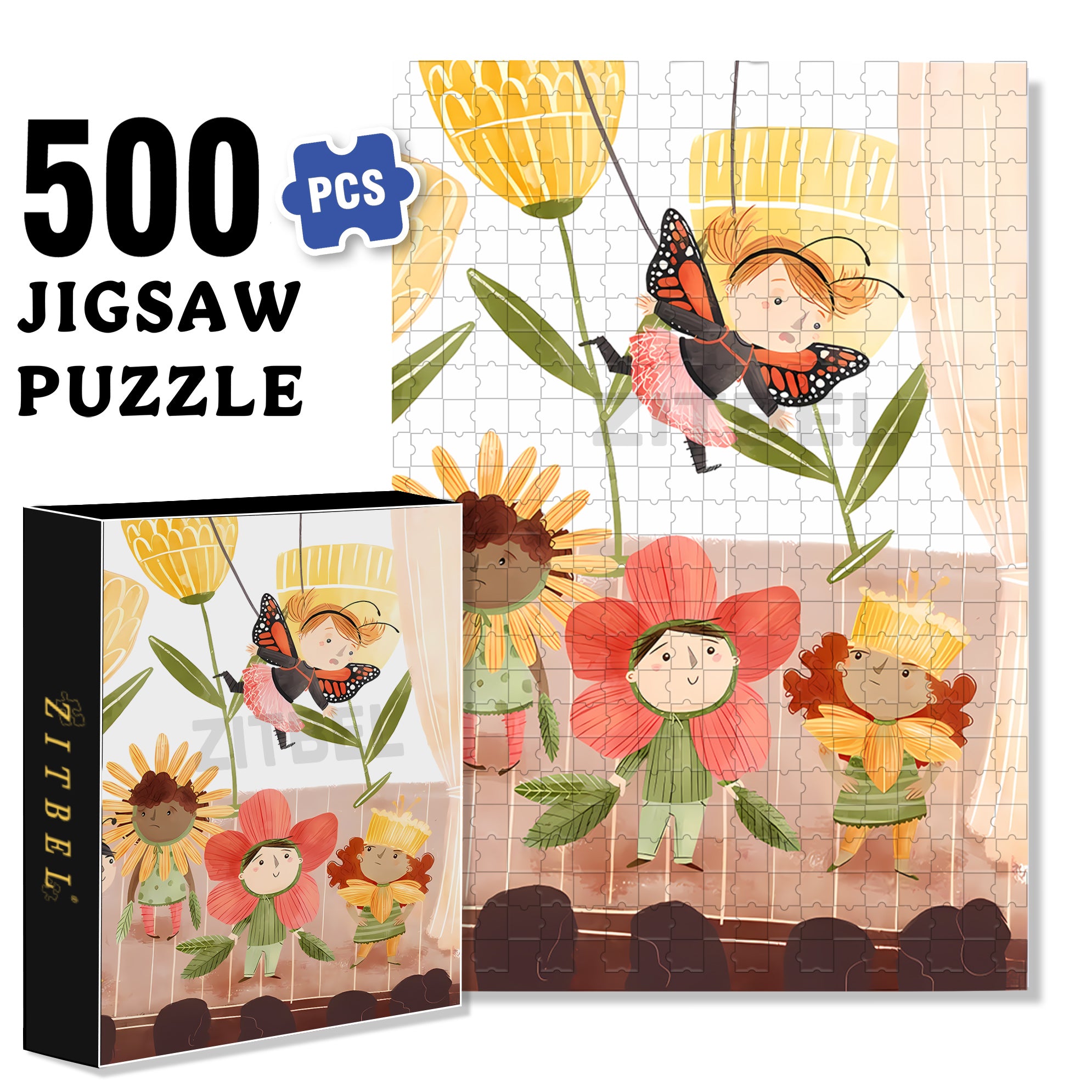 Stage Play 500pcs/1000pcs Jigsaw Puzzle, Scratch-Resistant, Interactive Family Game & Brain-Boosting DIY Decor, Perfect for Halloween, Christmas & New Year Gifts, Family Puzzle Game