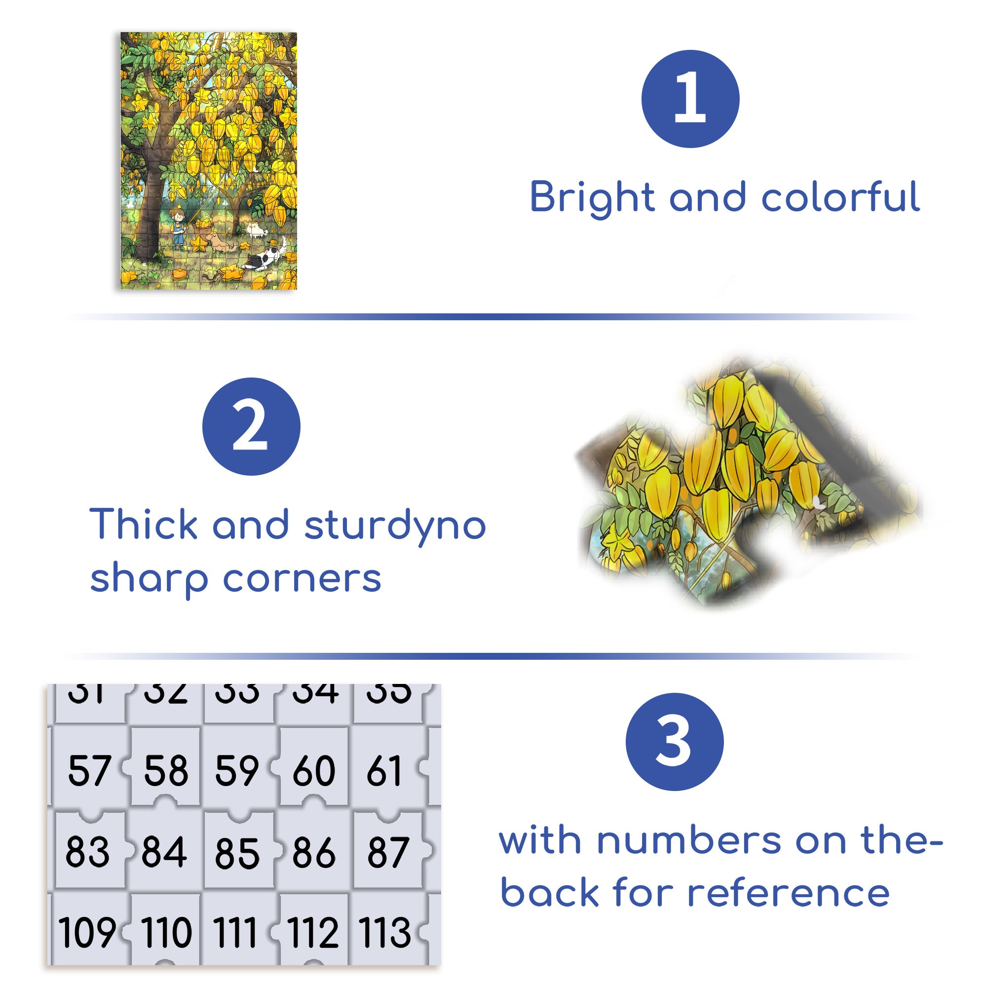 Star Fruit. 500pcs/1000pcs Jigsaw Puzzle, Scratch-Resistant, Interactive Family Game & Brain-Boosting DIY Decor, Perfect for Halloween, Christmas & New Year Gifts, Family Puzzle Game