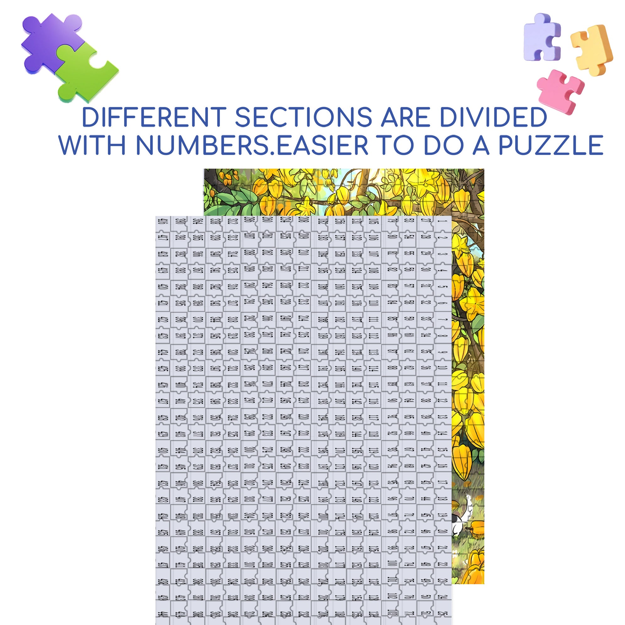 Star Fruit. 500pcs/1000pcs Jigsaw Puzzle, Scratch-Resistant, Interactive Family Game & Brain-Boosting DIY Decor, Perfect for Halloween, Christmas & New Year Gifts, Family Puzzle Game