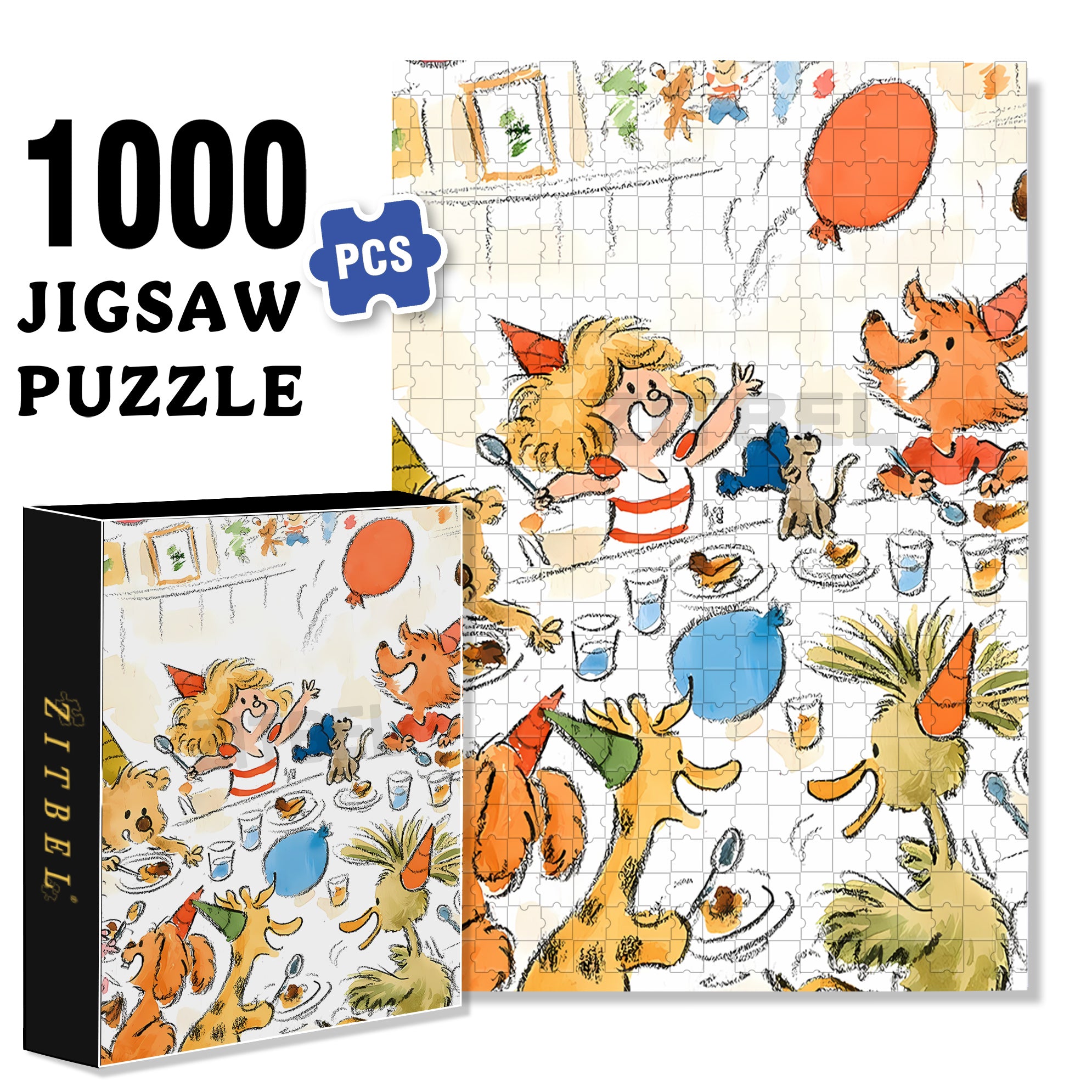 Stephen's Party 500pcs/1000pcs Jigsaw Puzzle, Scratch-Resistant, Interactive Family Game & Brain-Boosting DIY Decor, Perfect for Halloween, Christmas & New Year Gifts, Family Puzzle Game