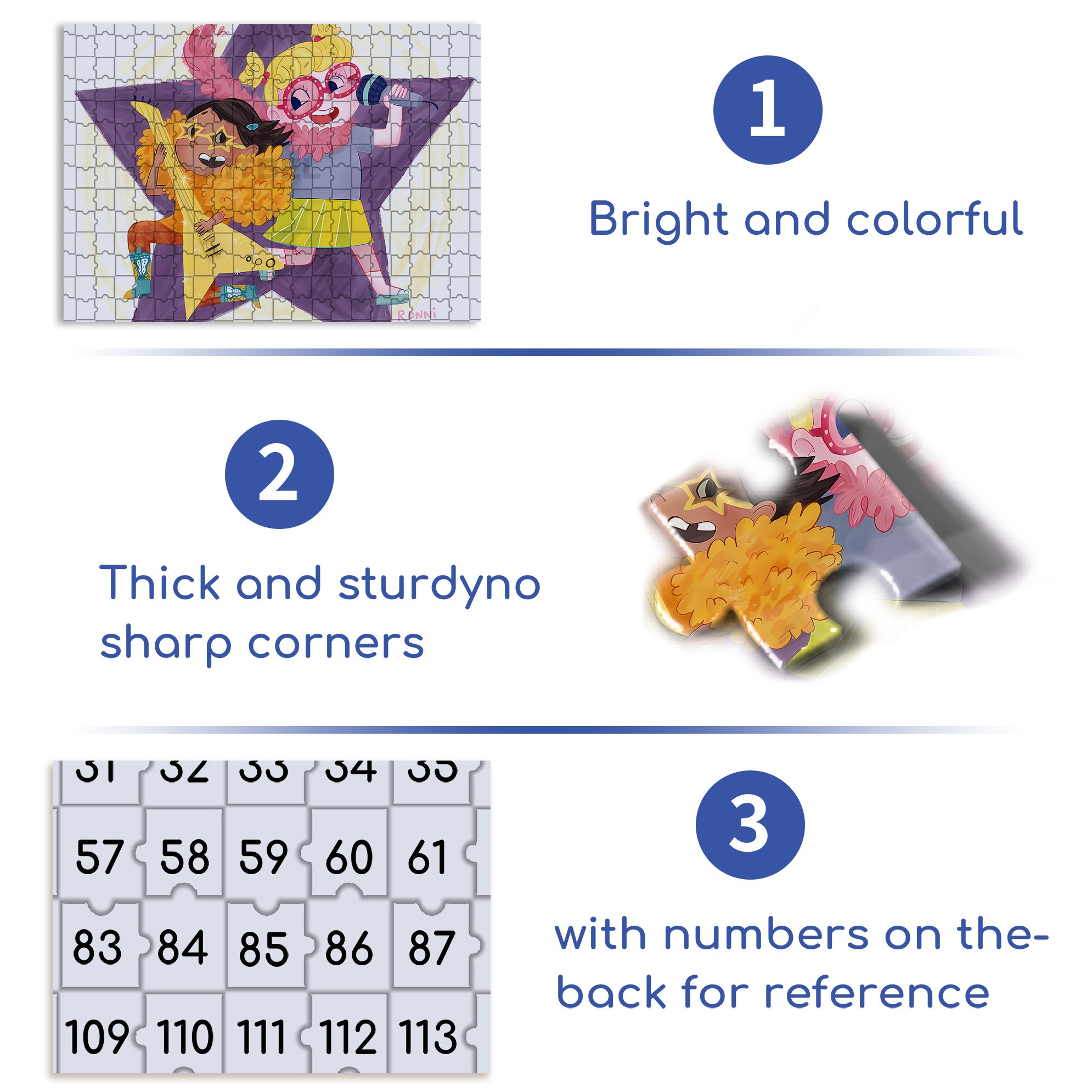 Superstar And Rockstar 500pcs/1000pcs Jigsaw Puzzle, Scratch-Resistant, Interactive Family Game & Brain-Boosting DIY Decor, Perfect for Halloween, Christmas & New Year Gifts, Family Puzzle Game