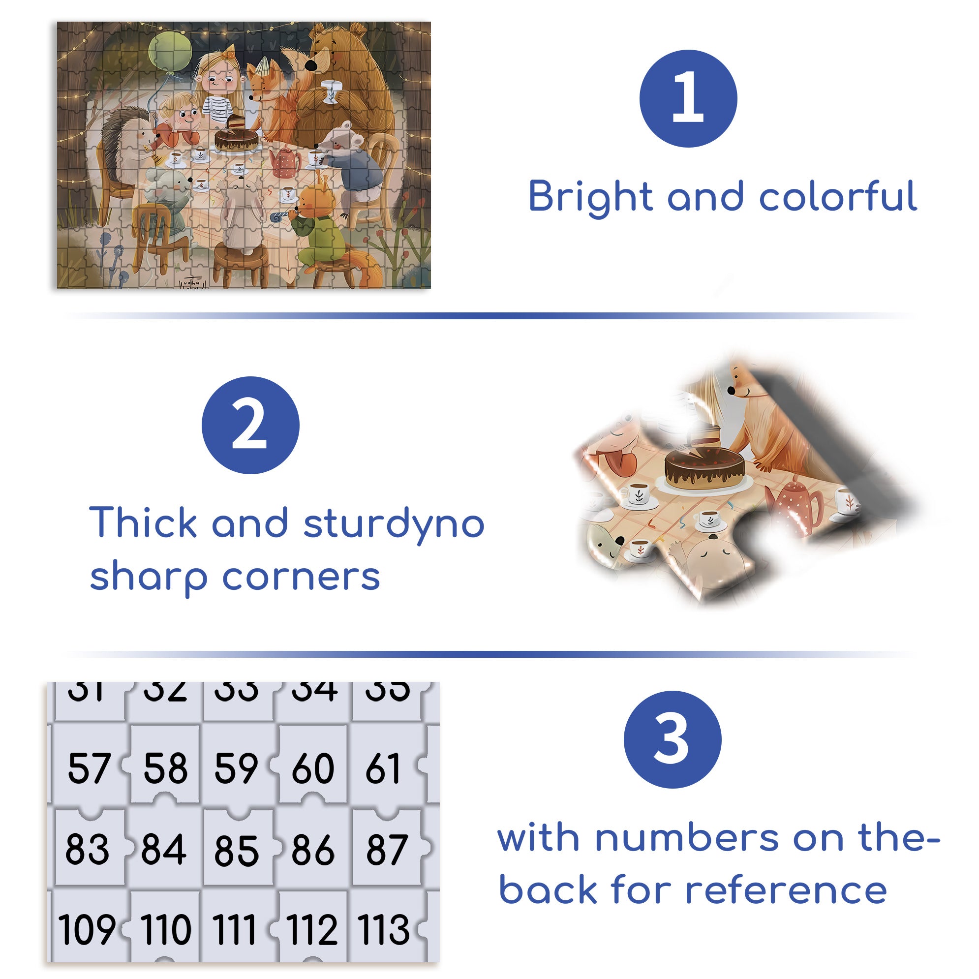 The Fox's Birthday 500pcs/1000pcs Jigsaw Puzzle, Scratch-Resistant, Interactive Family Game & Brain-Boosting DIY Decor, Perfect for Halloween, Christmas & New Year Gifts, Family Puzzle Game