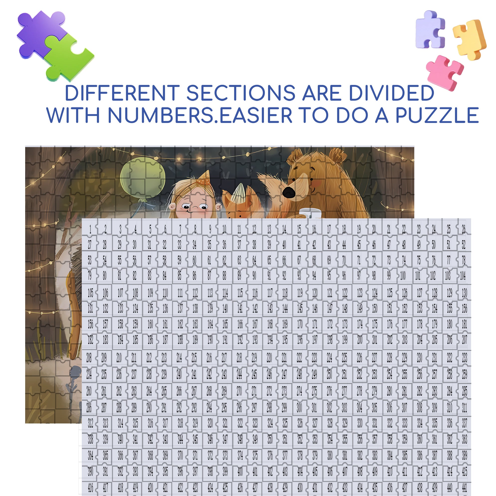 The Fox's Birthday 500pcs/1000pcs Jigsaw Puzzle, Scratch-Resistant, Interactive Family Game & Brain-Boosting DIY Decor, Perfect for Halloween, Christmas & New Year Gifts, Family Puzzle Game