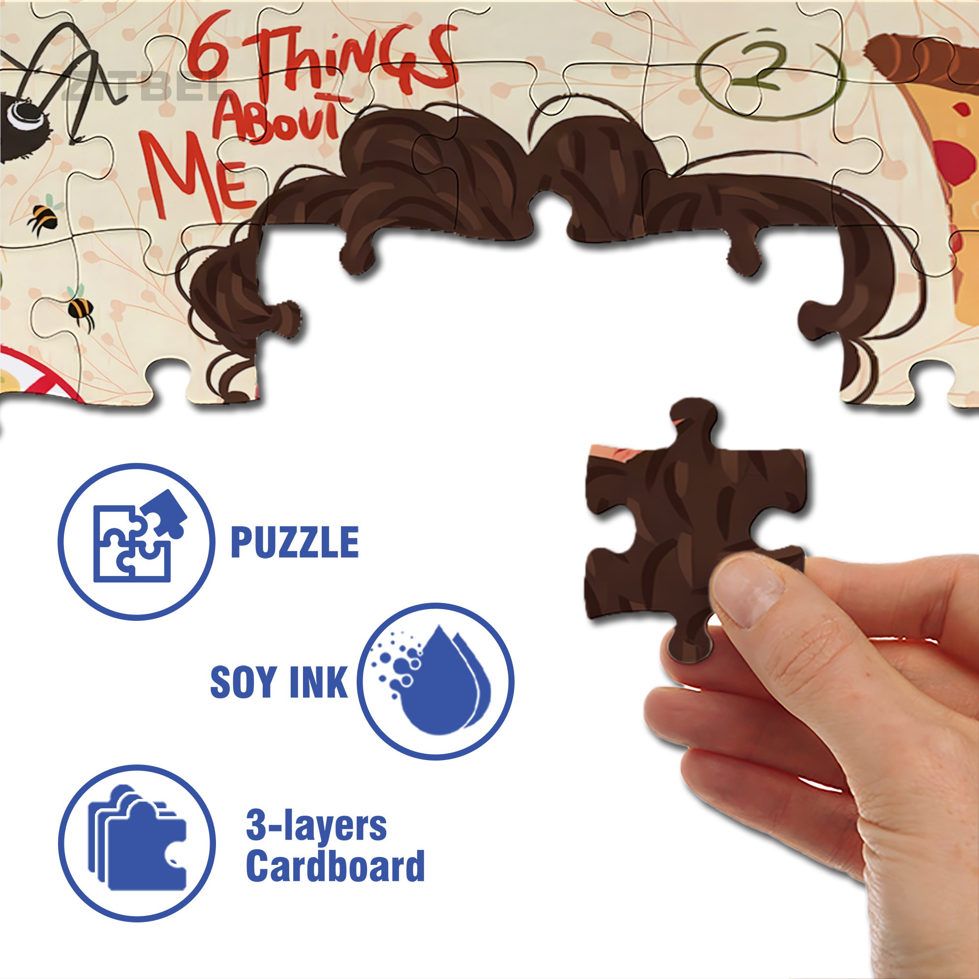 Things About Me 500pcs/1000pcs Jigsaw Puzzle, Scratch-Resistant, Interactive Family Game & Brain-Boosting DIY Decor, Perfect for Halloween, Christmas & New Year Gifts, Family Puzzle Game