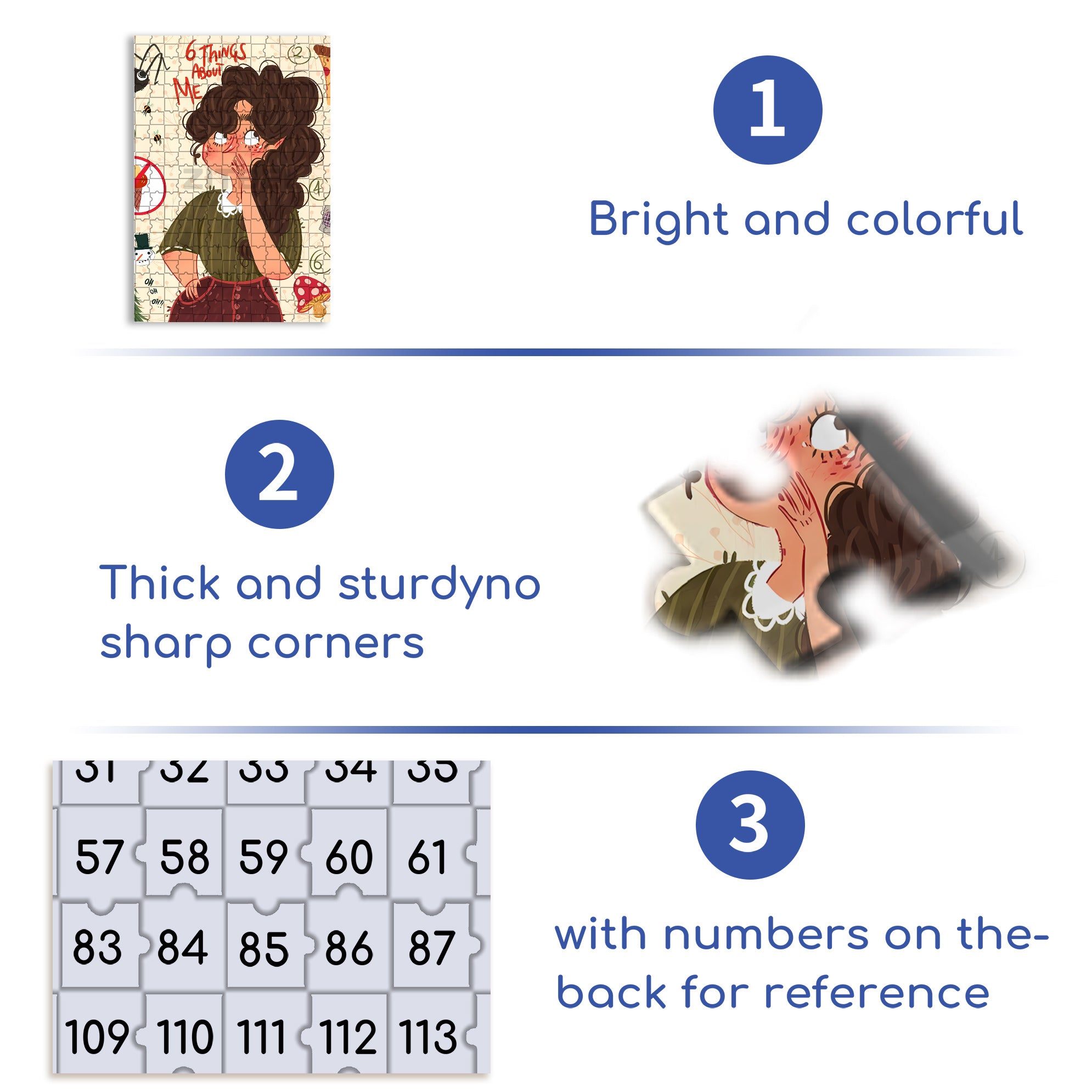 Things About Me 500pcs/1000pcs Jigsaw Puzzle, Scratch-Resistant, Interactive Family Game & Brain-Boosting DIY Decor, Perfect for Halloween, Christmas & New Year Gifts, Family Puzzle Game