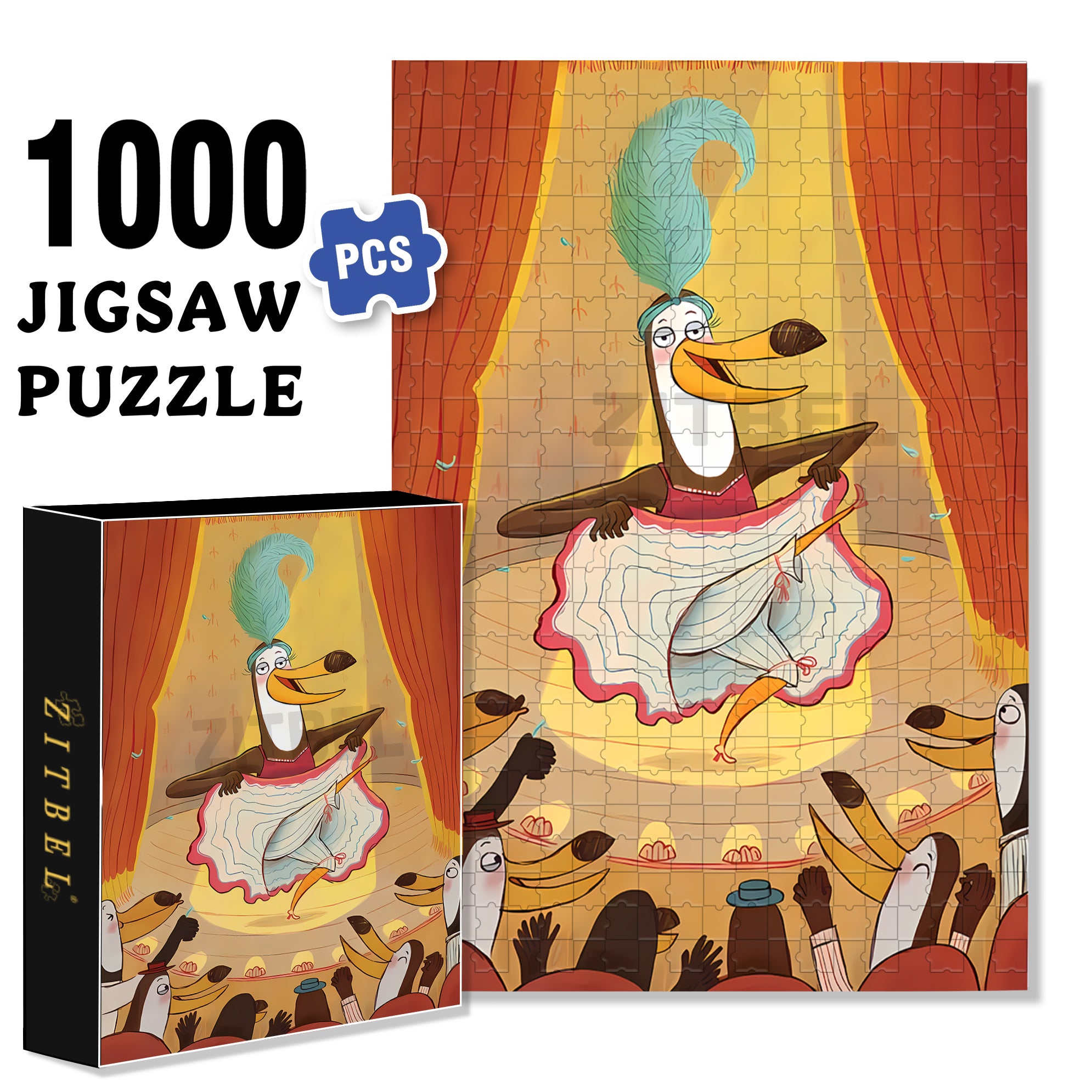 Toucancan 500pcs/1000pcs Jigsaw Puzzle, Scratch-Resistant, Interactive Family Game & Brain-Boosting DIY Decor, Perfect for Halloween, Christmas & New Year Gifts, Family Puzzle Game