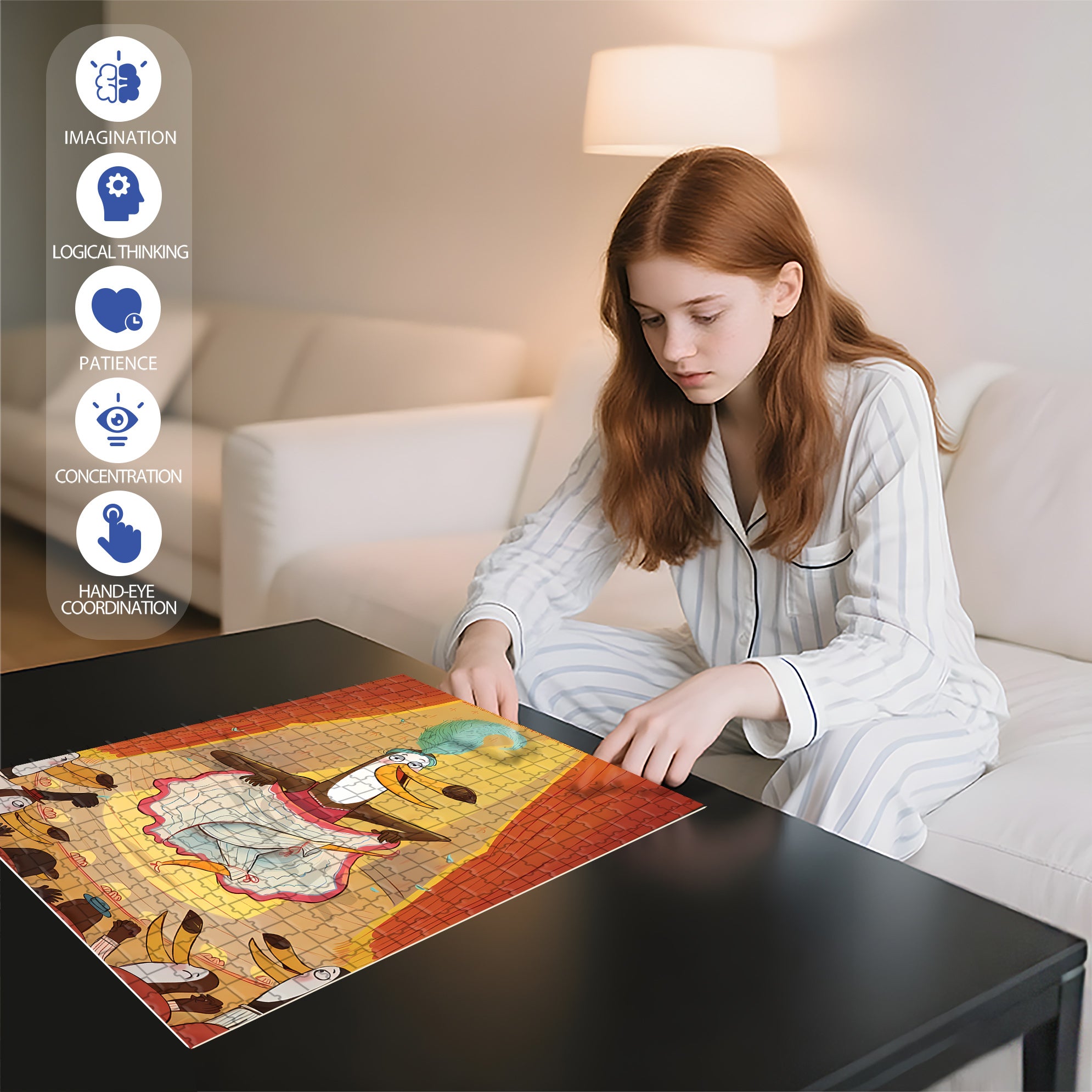 Toucancan 500pcs/1000pcs Jigsaw Puzzle, Scratch-Resistant, Interactive Family Game & Brain-Boosting DIY Decor, Perfect for Halloween, Christmas & New Year Gifts, Family Puzzle Game