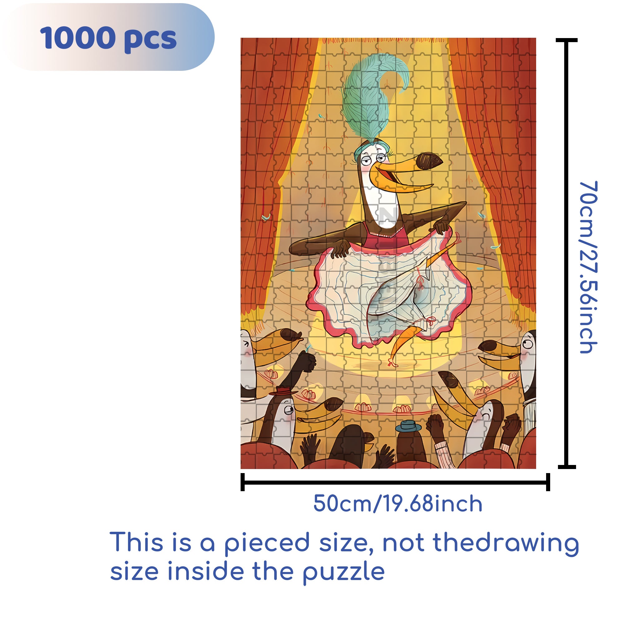 Toucancan 500pcs/1000pcs Jigsaw Puzzle, Scratch-Resistant, Interactive Family Game & Brain-Boosting DIY Decor, Perfect for Halloween, Christmas & New Year Gifts, Family Puzzle Game