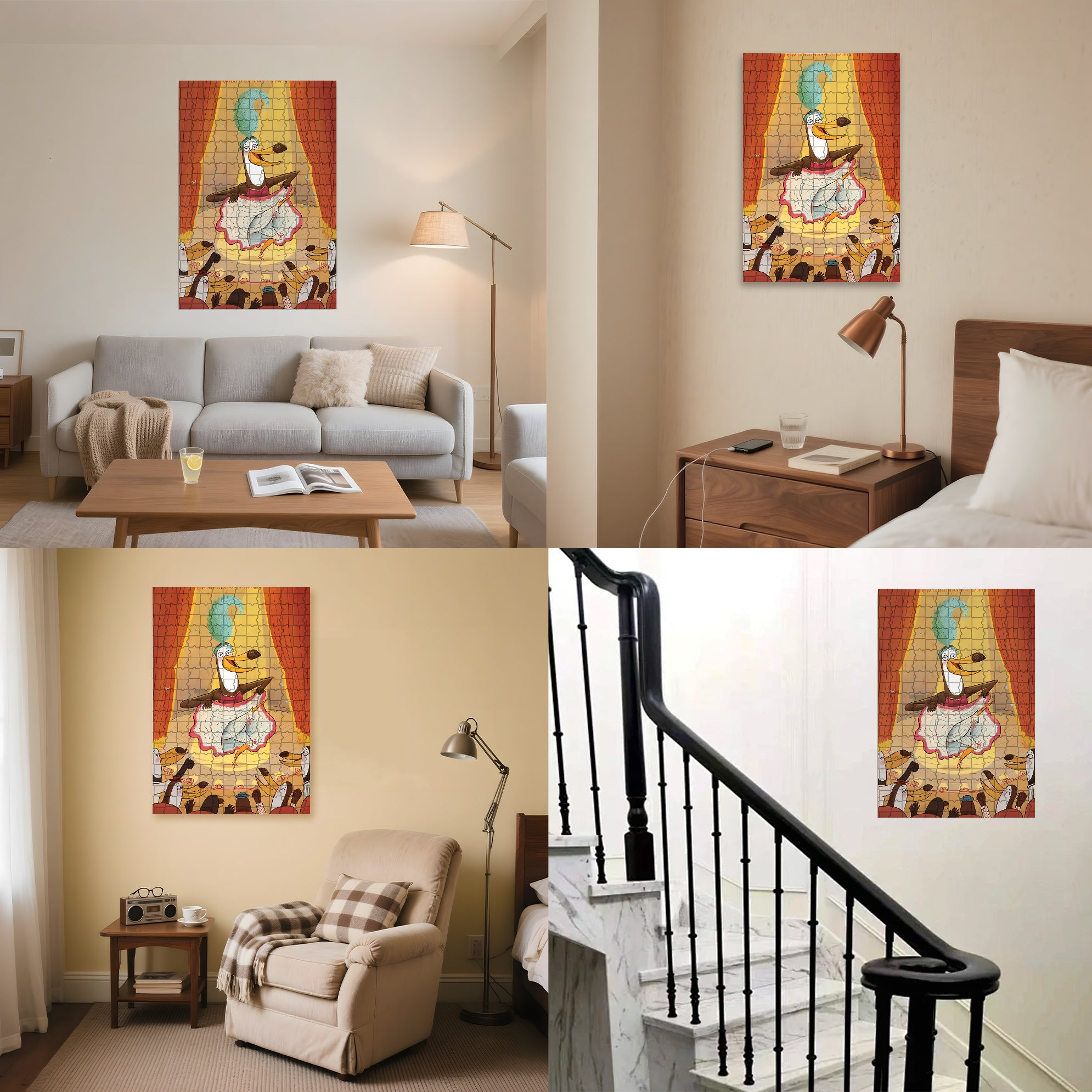 Toucancan 500pcs/1000pcs Jigsaw Puzzle, Scratch-Resistant, Interactive Family Game & Brain-Boosting DIY Decor, Perfect for Halloween, Christmas & New Year Gifts, Family Puzzle Game