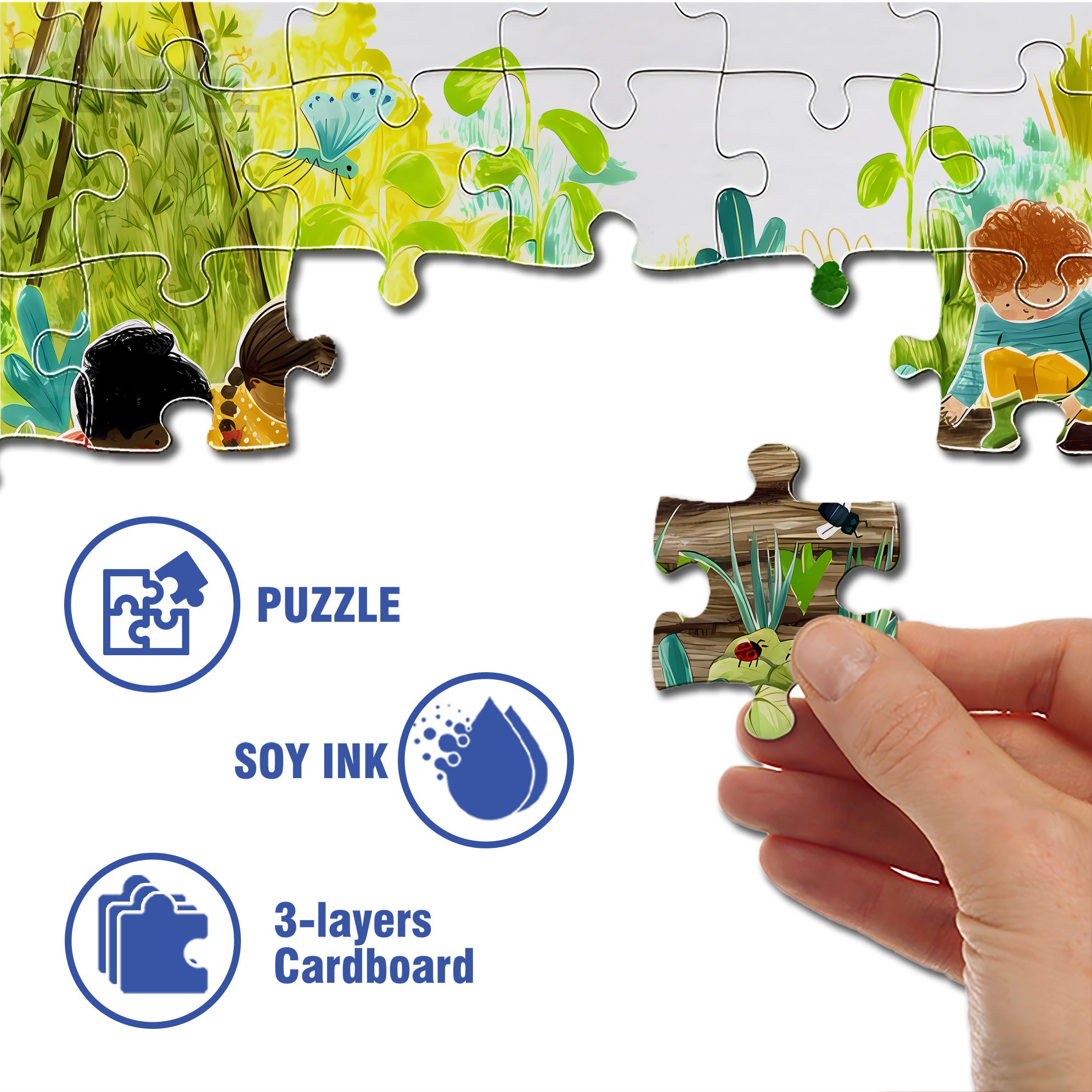 Vegetable Farm 500pcs/1000pcs Jigsaw Puzzle, Scratch-Resistant, Interactive Family Game & Brain-Boosting DIY Decor, Perfect for Halloween, Christmas & New Year Gifts, Family Puzzle Game