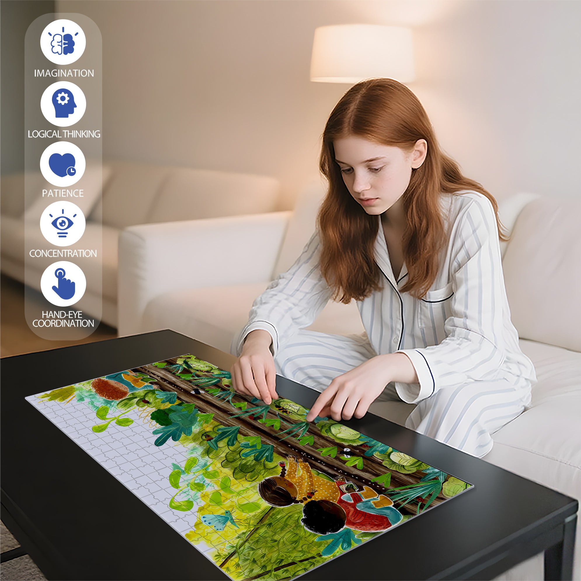 Vegetable Farm 500pcs/1000pcs Jigsaw Puzzle, Scratch-Resistant, Interactive Family Game & Brain-Boosting DIY Decor, Perfect for Halloween, Christmas & New Year Gifts, Family Puzzle Game
