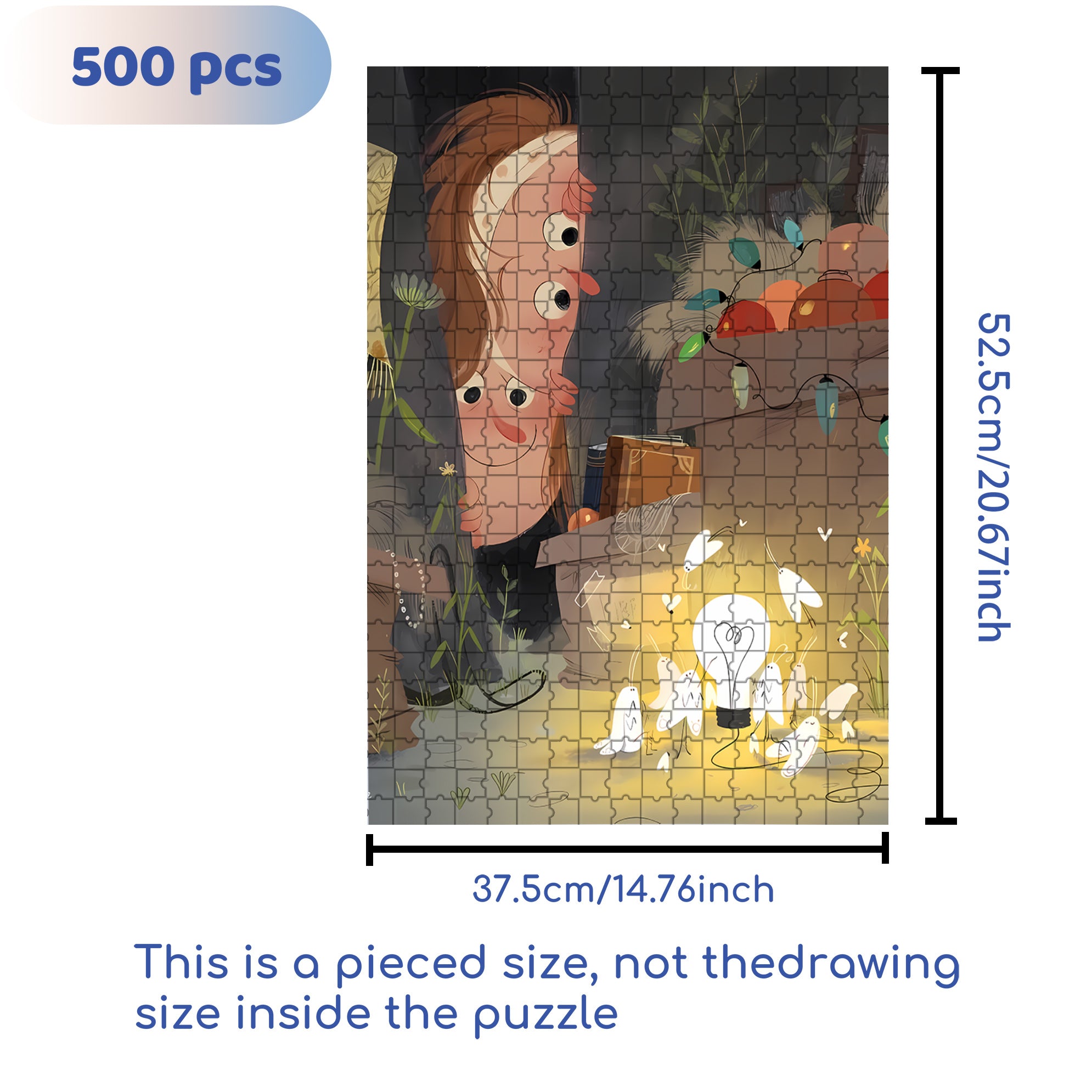 Voyeur 500pcs/1000pcs Jigsaw Puzzle, Scratch-Resistant, Interactive Family Game & Brain-Boosting DIY Decor, Perfect for Halloween, Christmas & New Year Gifts, Family Puzzle Game