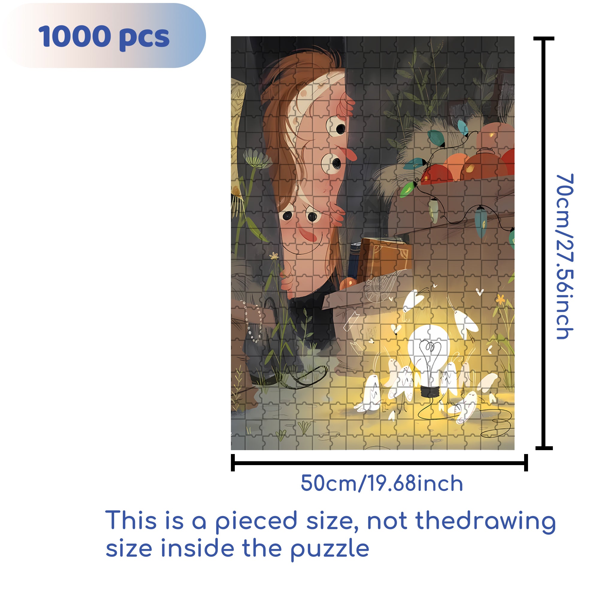 Voyeur 500pcs/1000pcs Jigsaw Puzzle, Scratch-Resistant, Interactive Family Game & Brain-Boosting DIY Decor, Perfect for Halloween, Christmas & New Year Gifts, Family Puzzle Game
