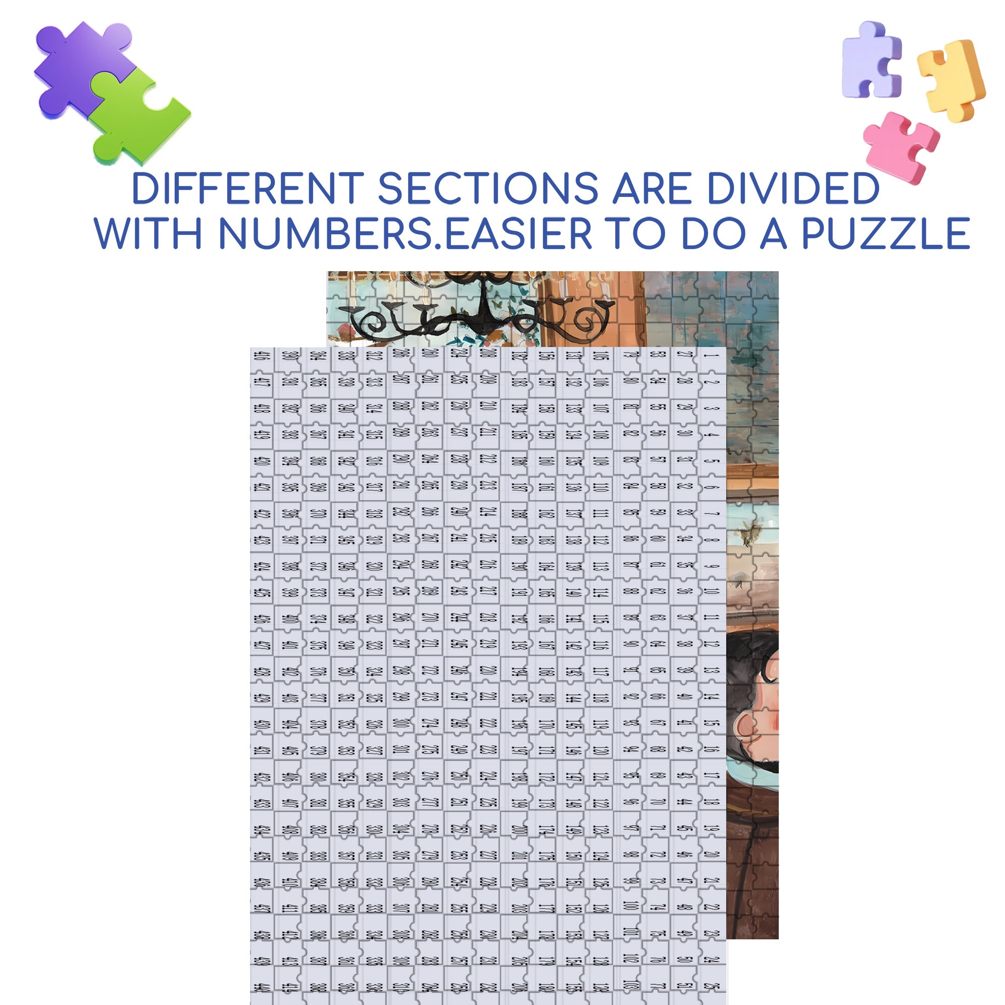 Whispering 500pcs/1000pcs Jigsaw Puzzle, Scratch-Resistant, Interactive Family Game & Brain-Boosting DIY Decor, Perfect for Halloween, Christmas & New Year Gifts, Family Puzzle Game
