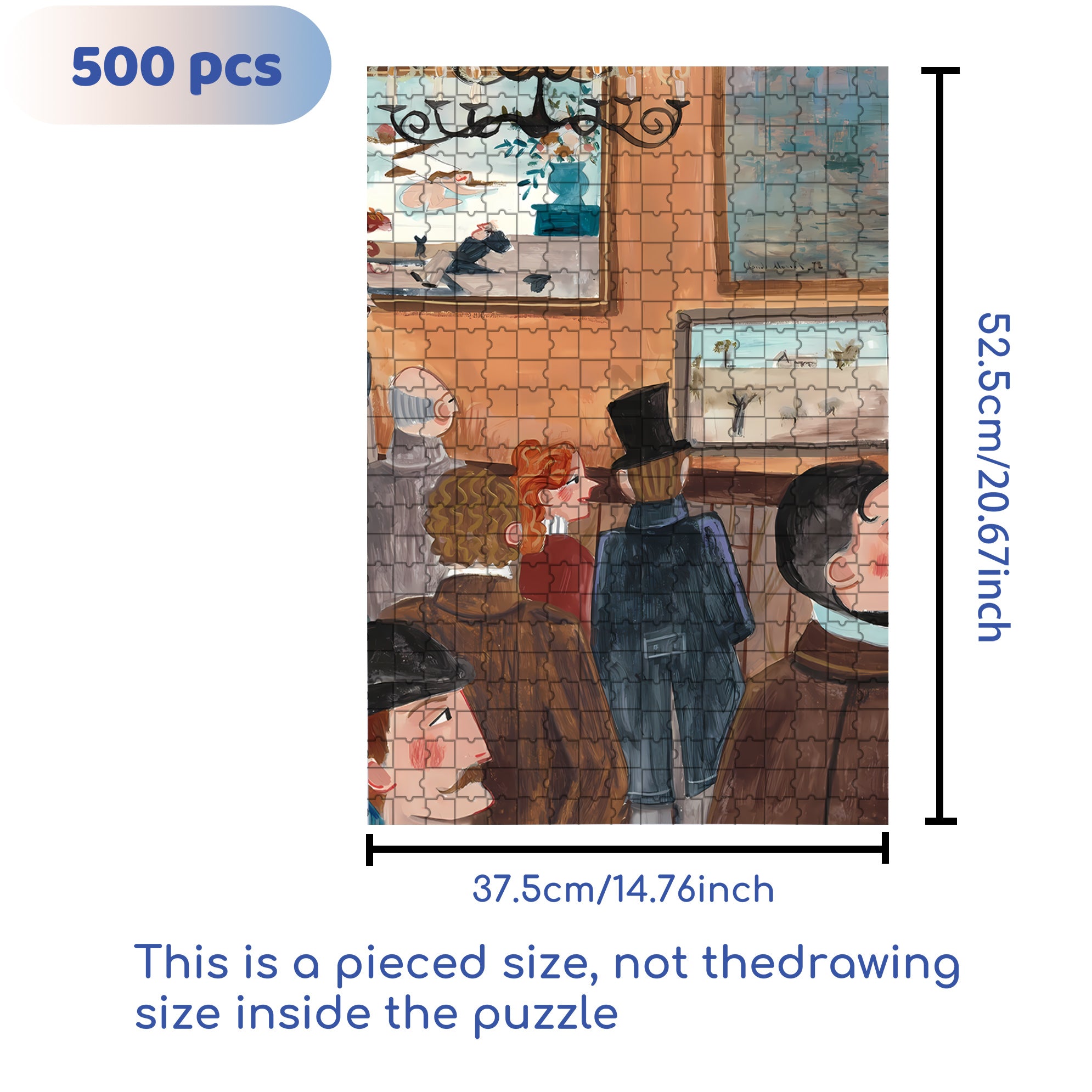 Whispering 500pcs/1000pcs Jigsaw Puzzle, Scratch-Resistant, Interactive Family Game & Brain-Boosting DIY Decor, Perfect for Halloween, Christmas & New Year Gifts, Family Puzzle Game