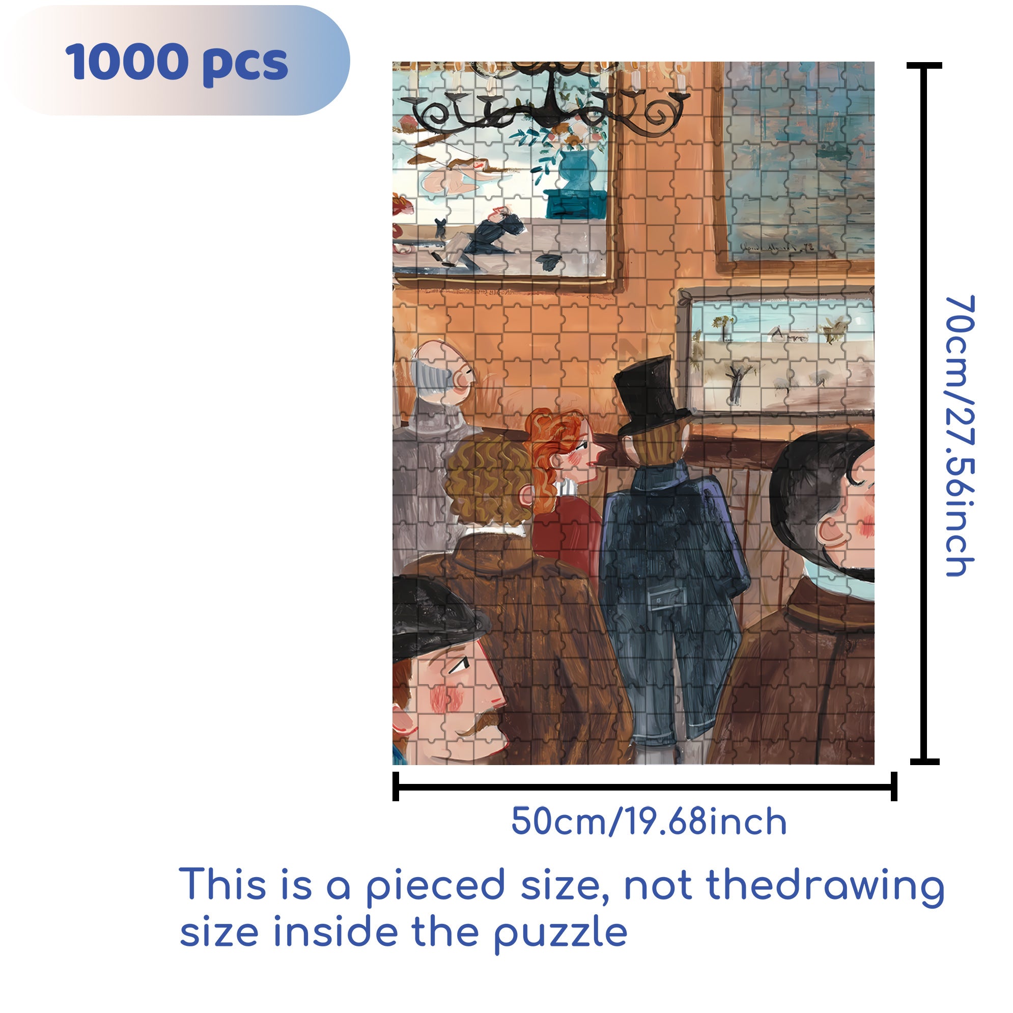 Whispering 500pcs/1000pcs Jigsaw Puzzle, Scratch-Resistant, Interactive Family Game & Brain-Boosting DIY Decor, Perfect for Halloween, Christmas & New Year Gifts, Family Puzzle Game