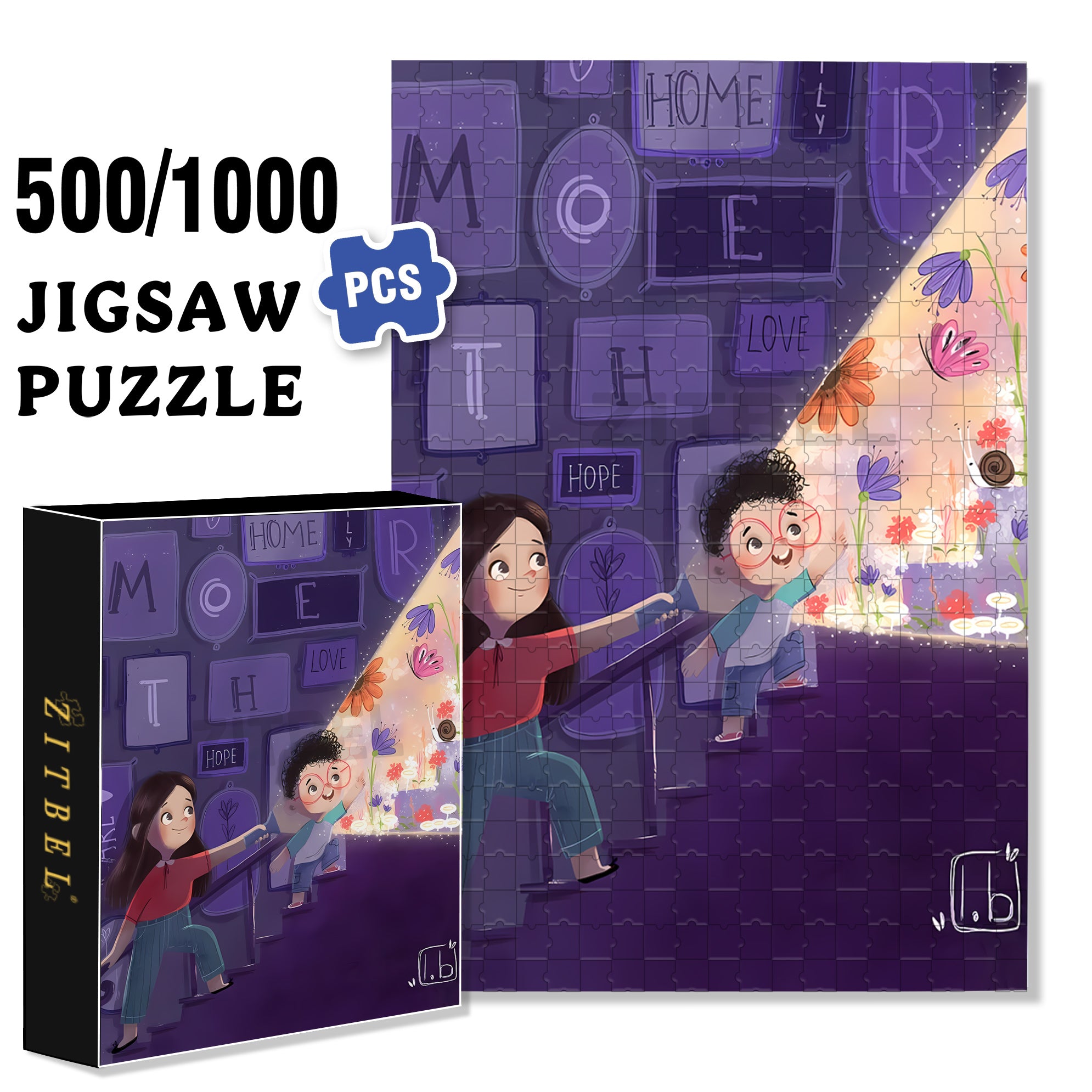 A Beam Of Light 500pcs/1000pcs Jigsaw Puzzle, Scratch-Resistant, Interactive Family Game & Brain-Boosting DIY Decor, Perfect for Halloween, Christmas & New Year Gifts, Family Puzzle Game