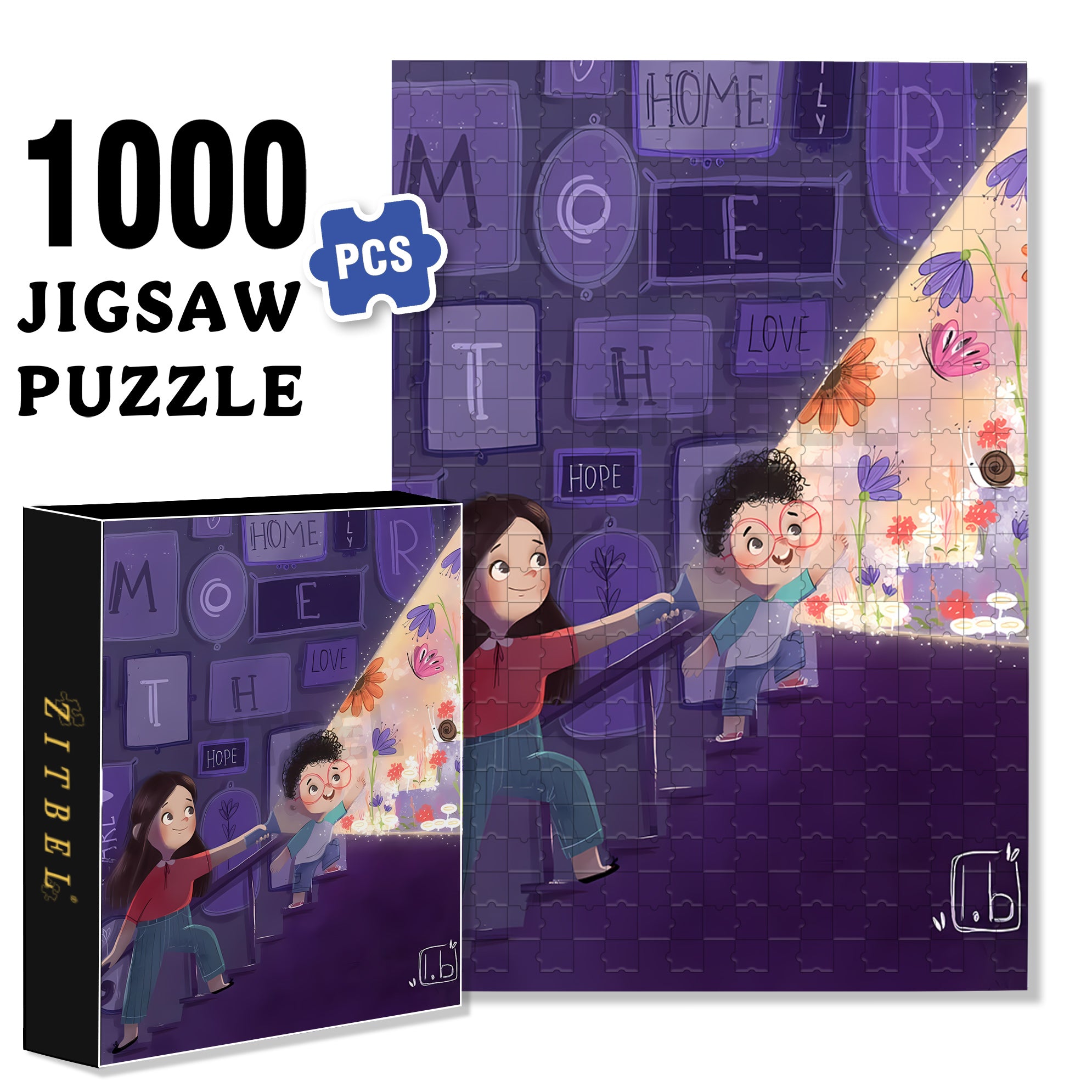 A Beam Of Light 500pcs/1000pcs Jigsaw Puzzle, Scratch-Resistant, Interactive Family Game & Brain-Boosting DIY Decor, Perfect for Halloween, Christmas & New Year Gifts, Family Puzzle Game