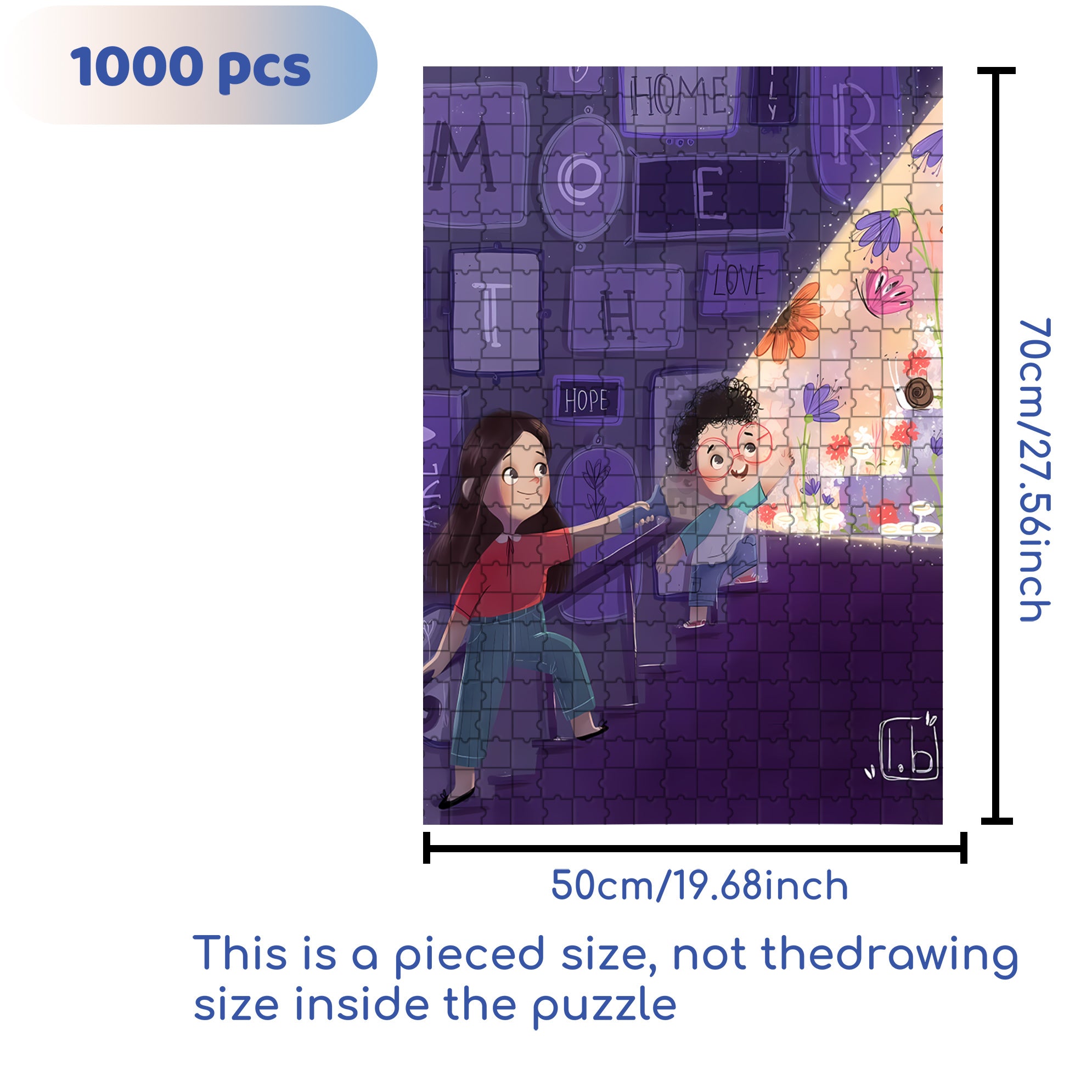 A Beam Of Light 500pcs/1000pcs Jigsaw Puzzle, Scratch-Resistant, Interactive Family Game & Brain-Boosting DIY Decor, Perfect for Halloween, Christmas & New Year Gifts, Family Puzzle Game