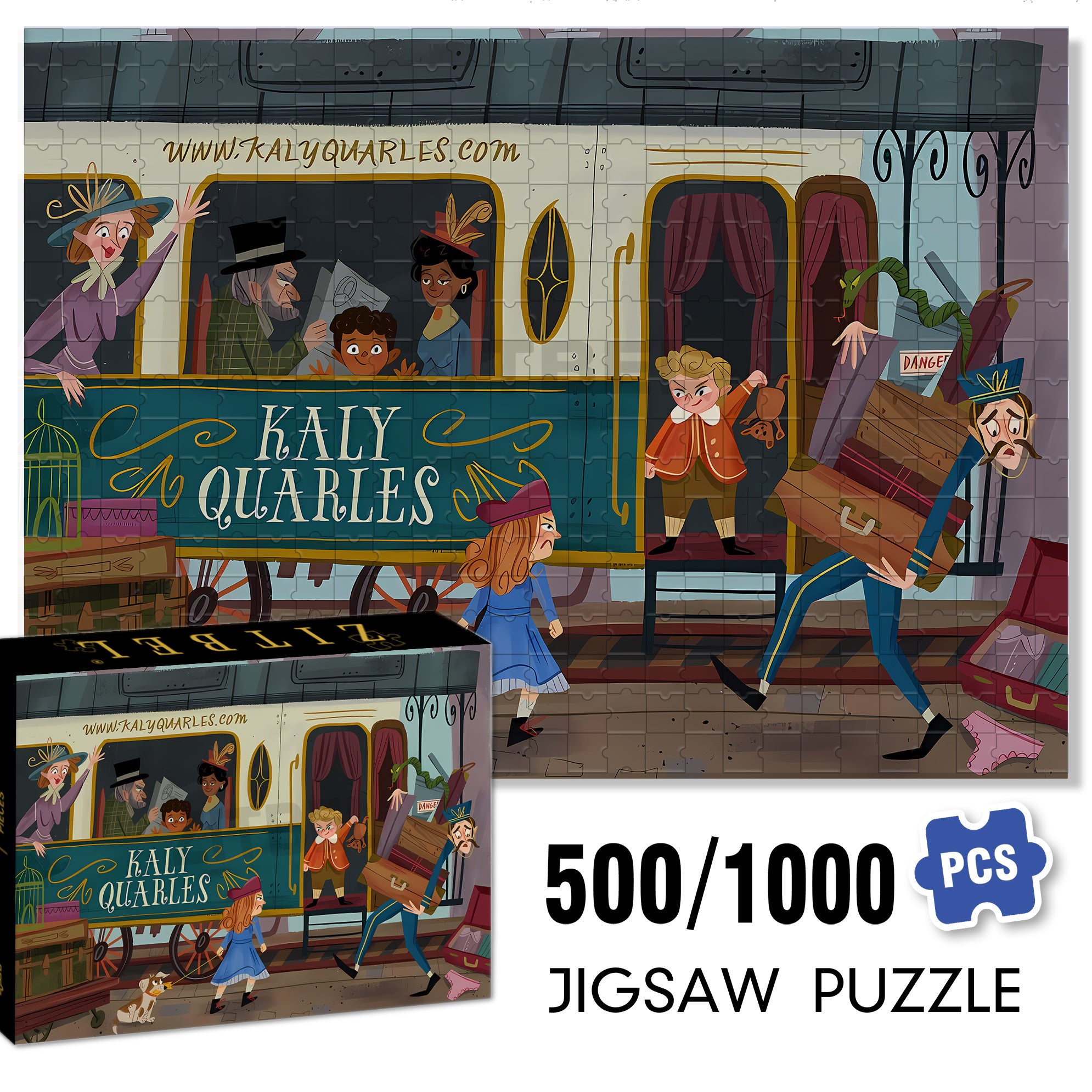 Angry 500pcs/1000pcs Jigsaw Puzzle, Scratch-Resistant, Interactive Family Game & Brain-Boosting DIY Decor, Perfect for Halloween, Christmas & New Year Gifts, Family Puzzle Game