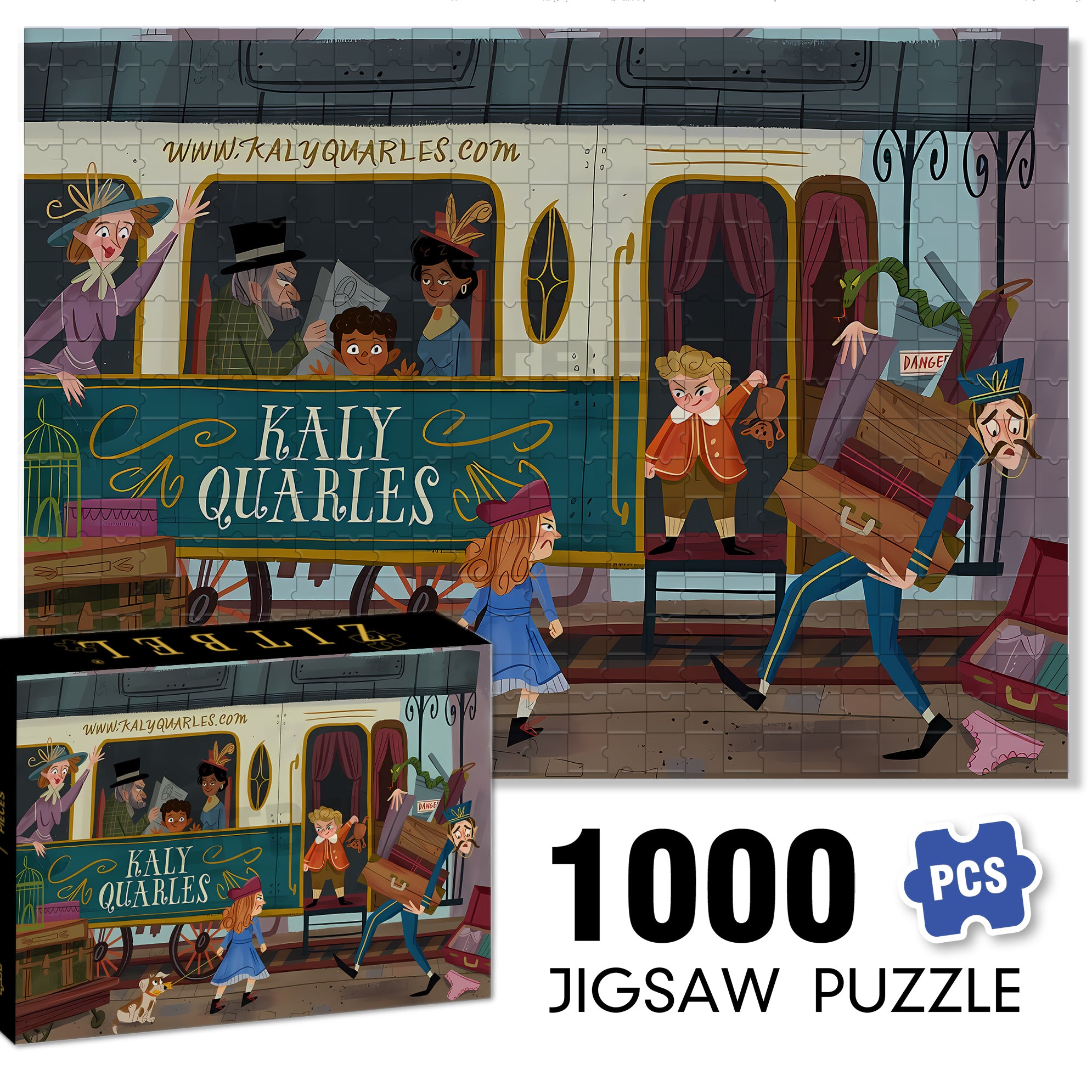 Angry 500pcs/1000pcs Jigsaw Puzzle, Scratch-Resistant, Interactive Family Game & Brain-Boosting DIY Decor, Perfect for Halloween, Christmas & New Year Gifts, Family Puzzle Game