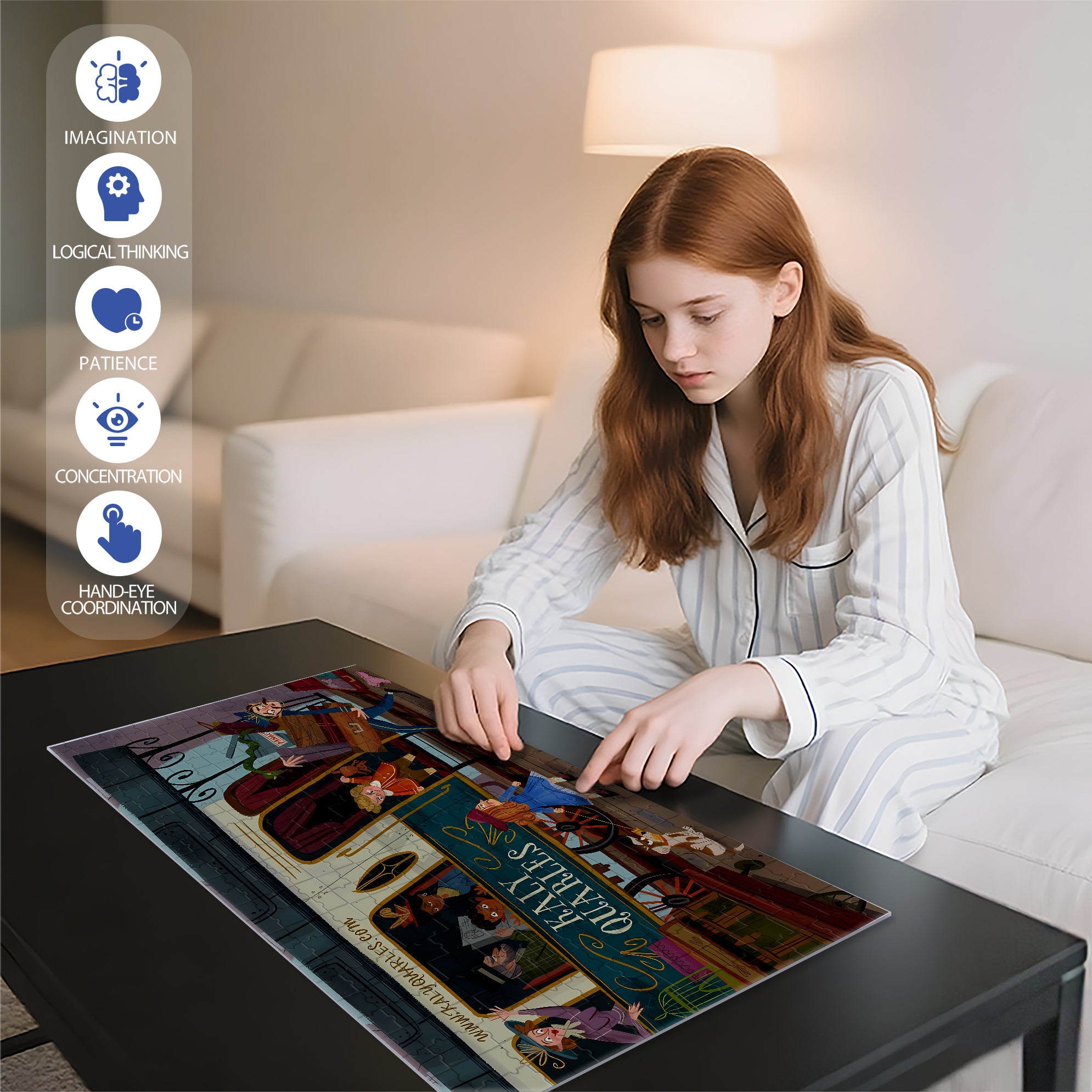 Angry 500pcs/1000pcs Jigsaw Puzzle, Scratch-Resistant, Interactive Family Game & Brain-Boosting DIY Decor, Perfect for Halloween, Christmas & New Year Gifts, Family Puzzle Game