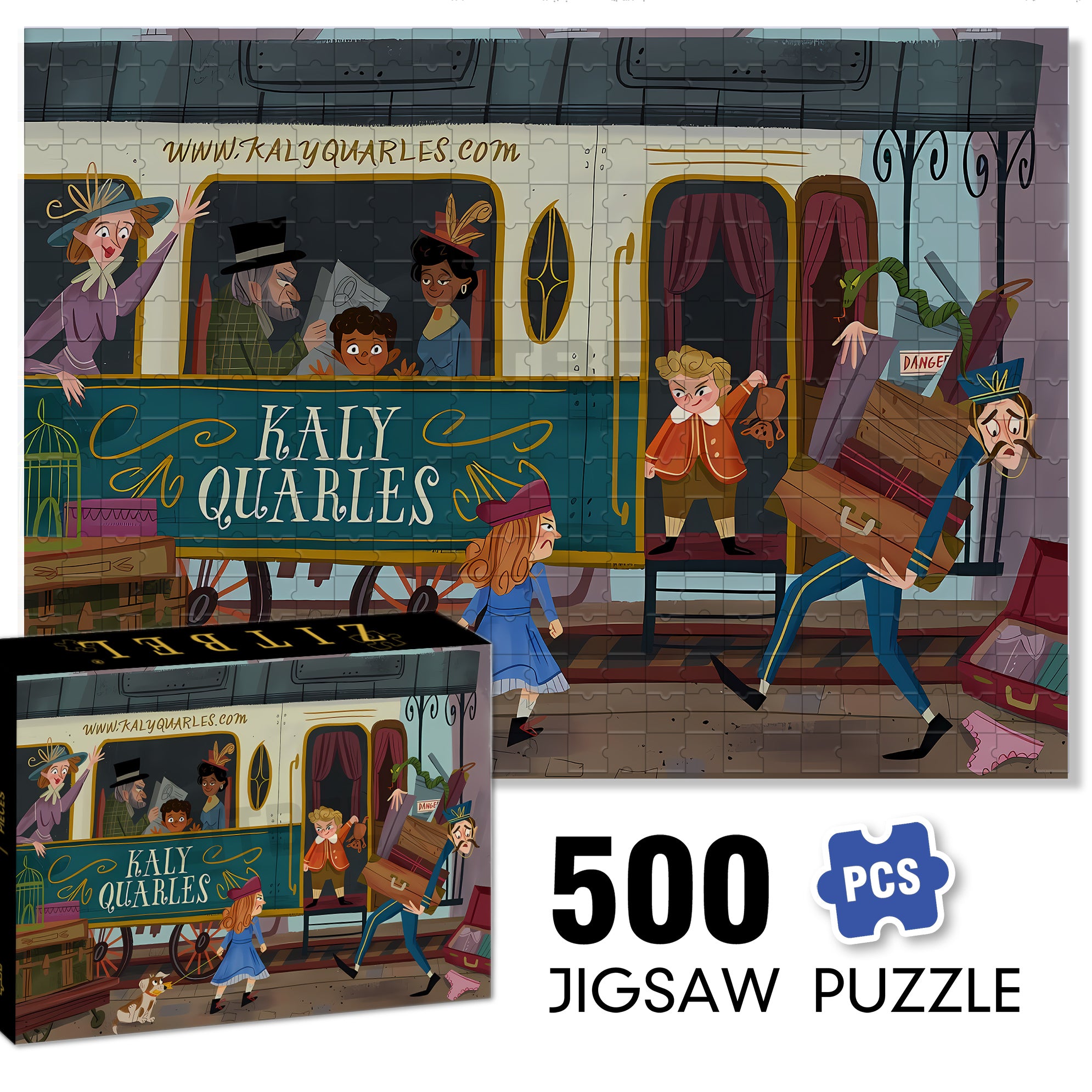 Angry 500pcs/1000pcs Jigsaw Puzzle, Scratch-Resistant, Interactive Family Game & Brain-Boosting DIY Decor, Perfect for Halloween, Christmas & New Year Gifts, Family Puzzle Game