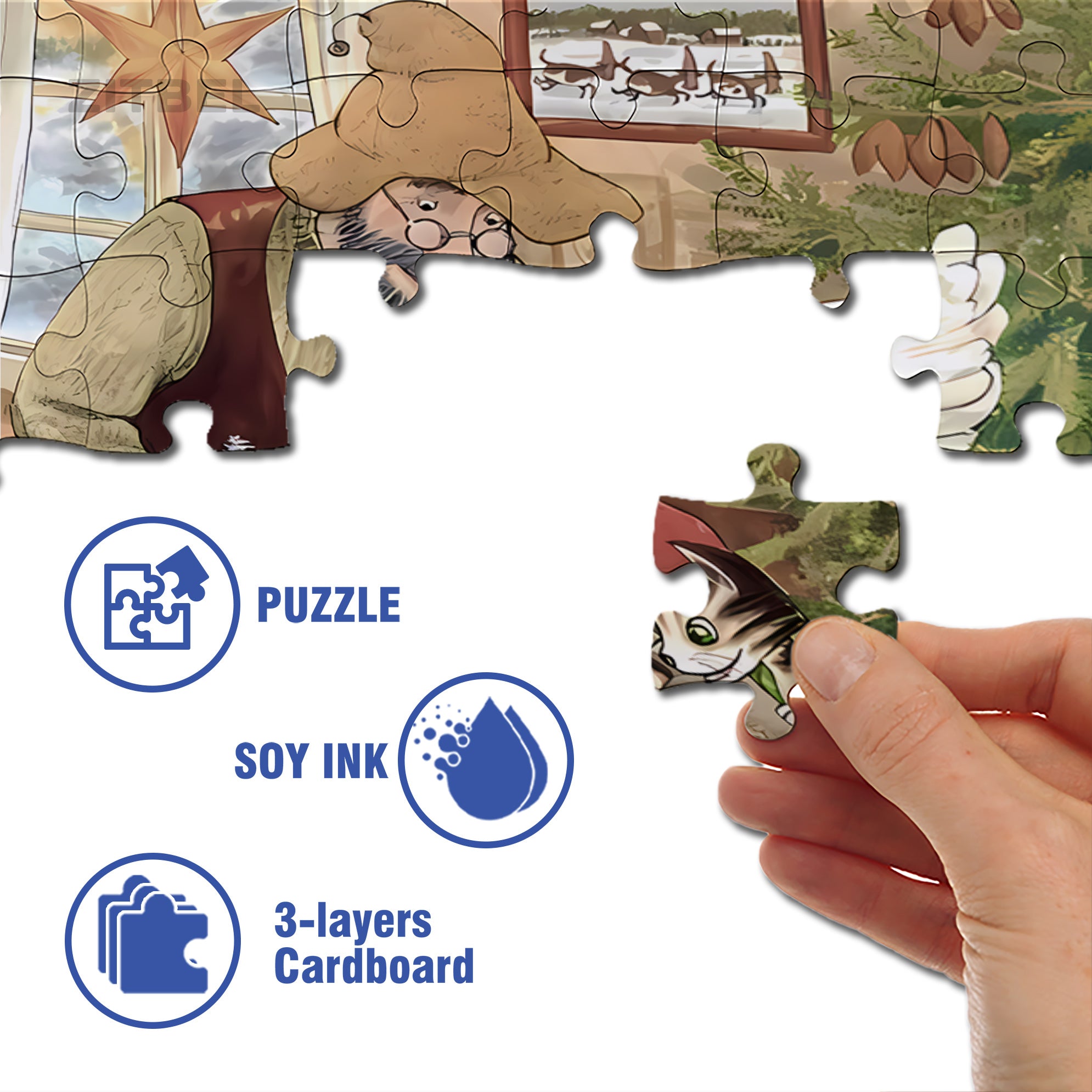Annual 500pcs/1000pcs Jigsaw Puzzle, Scratch-Resistant, Interactive Family Game & Brain-Boosting DIY Decor, Perfect for Halloween, Christmas & New Year Gifts, Family Puzzle Game