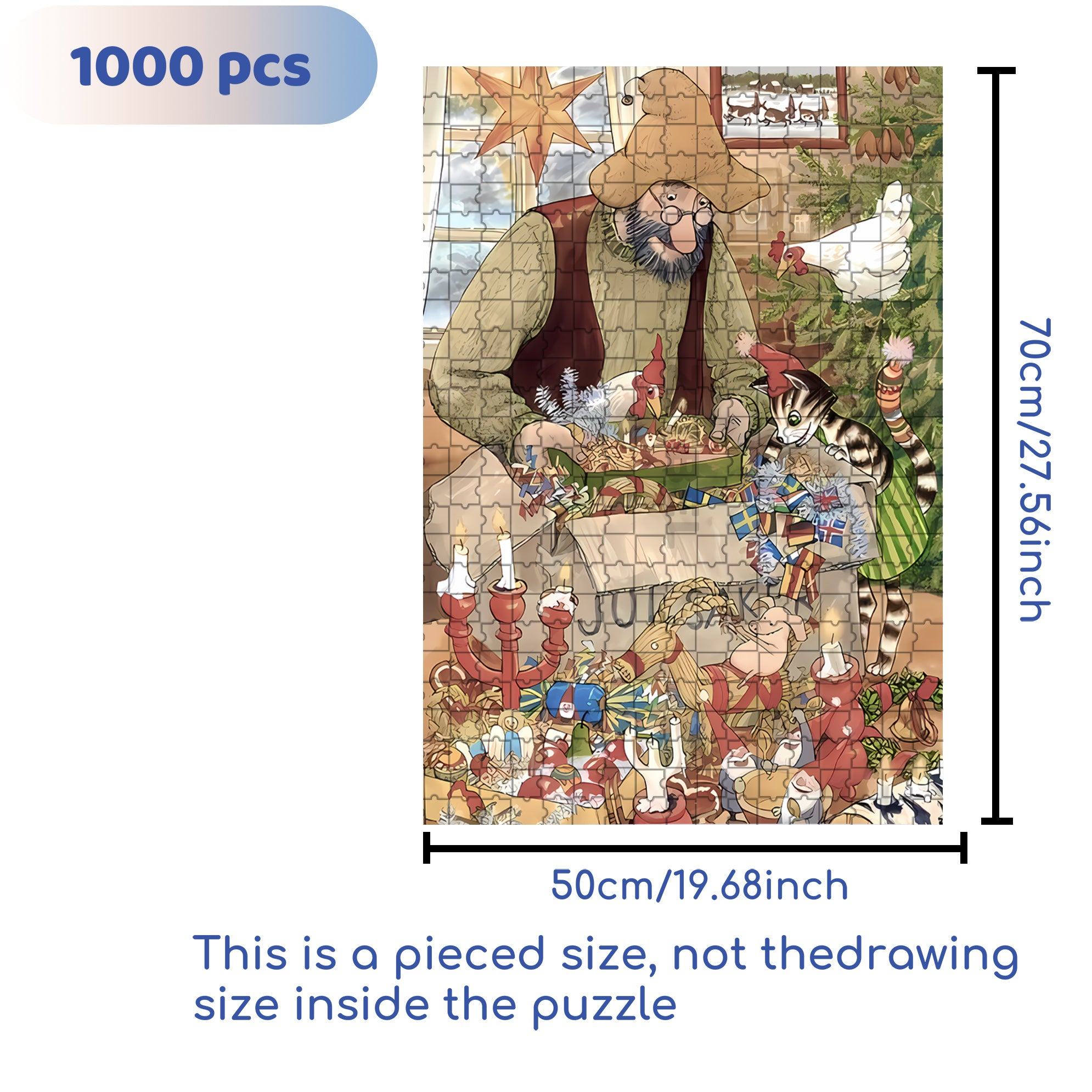 Annual 500pcs/1000pcs Jigsaw Puzzle, Scratch-Resistant, Interactive Family Game & Brain-Boosting DIY Decor, Perfect for Halloween, Christmas & New Year Gifts, Family Puzzle Game