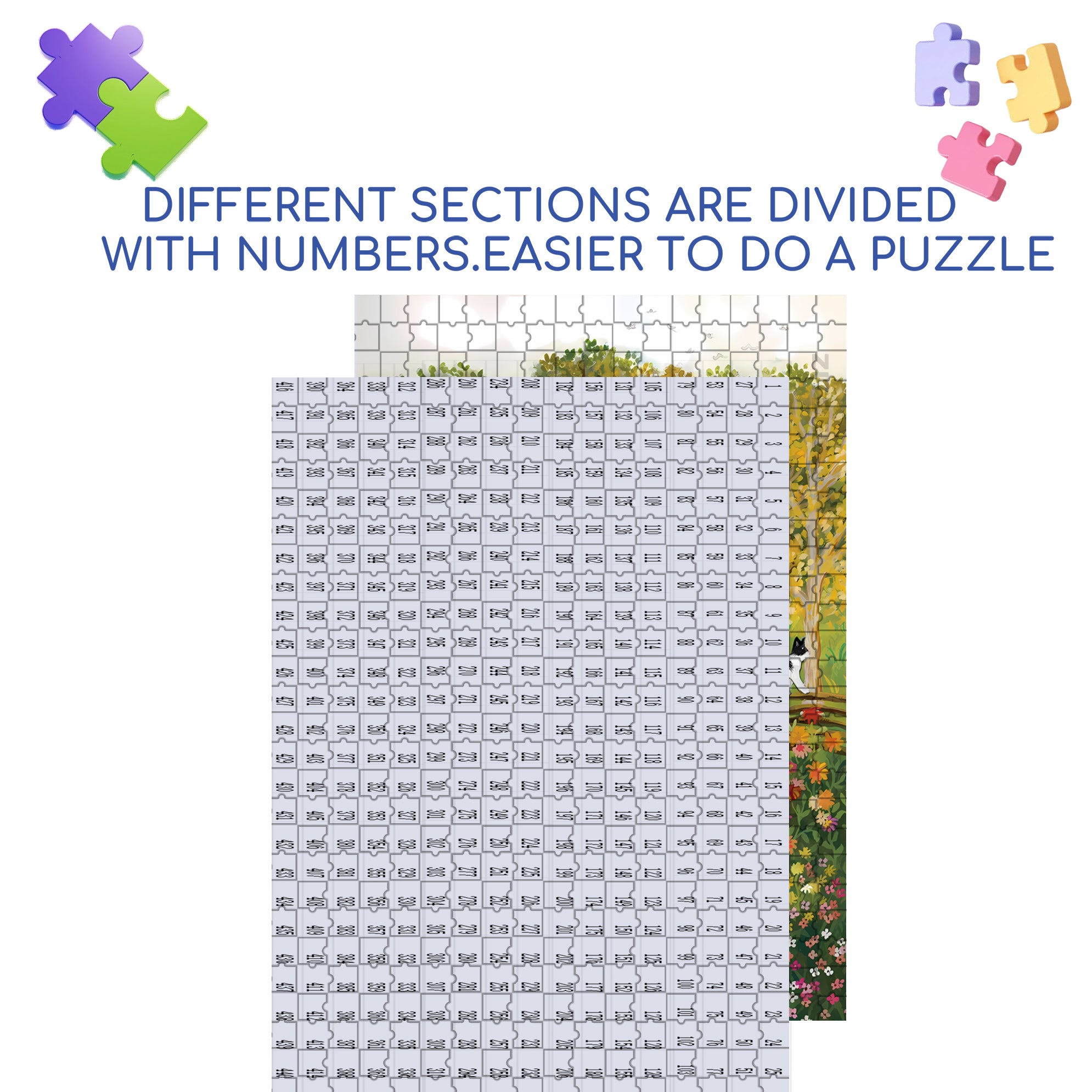 August Days 500pcs/1000pcs Jigsaw Puzzle, Scratch-Resistant, Interactive Family Game & Brain-Boosting DIY Decor, Perfect for Halloween, Christmas & New Year Gifts, Family Puzzle Game