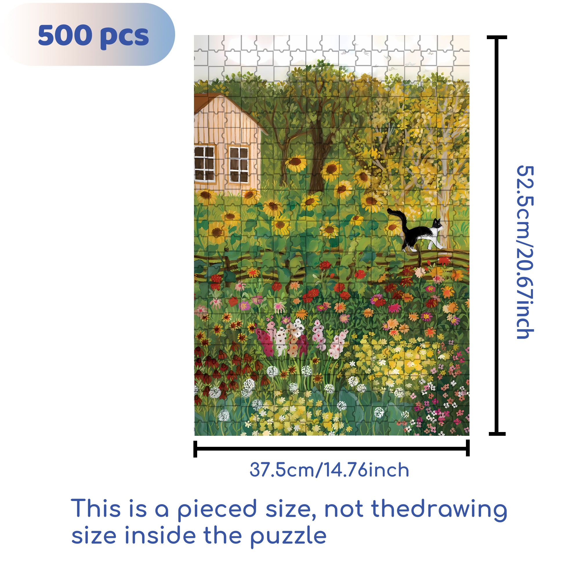 August Days 500pcs/1000pcs Jigsaw Puzzle, Scratch-Resistant, Interactive Family Game & Brain-Boosting DIY Decor, Perfect for Halloween, Christmas & New Year Gifts, Family Puzzle Game