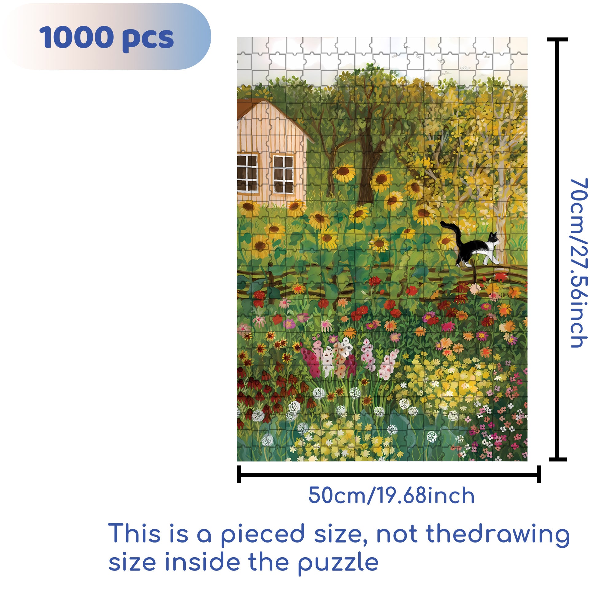 August Days 500pcs/1000pcs Jigsaw Puzzle, Scratch-Resistant, Interactive Family Game & Brain-Boosting DIY Decor, Perfect for Halloween, Christmas & New Year Gifts, Family Puzzle Game