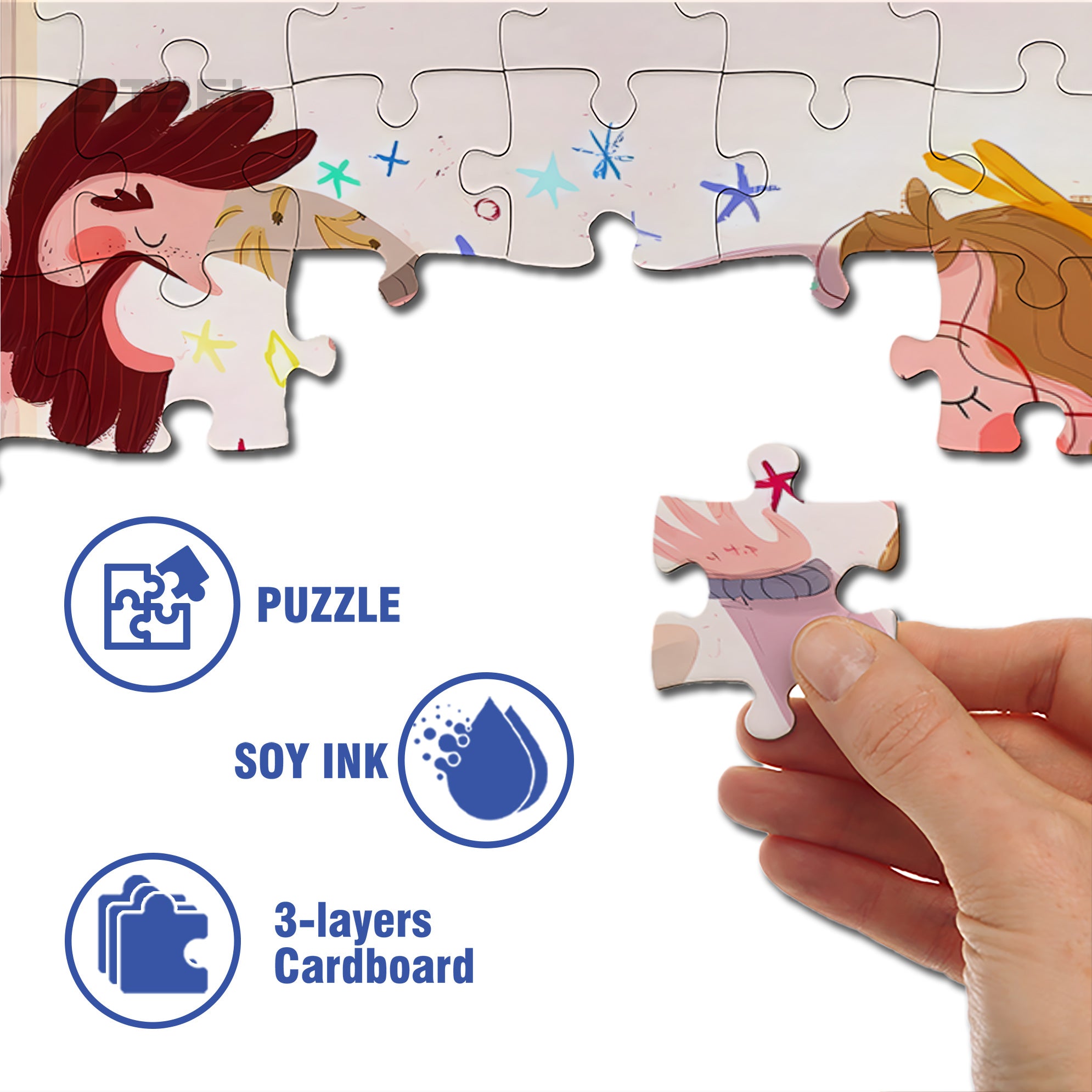 Bala Bala 500pcs/1000pcs Jigsaw Puzzle, Scratch-Resistant, Interactive Family Game & Brain-Boosting DIY Decor, Perfect for Halloween, Christmas & New Year Gifts, Family Puzzle Game