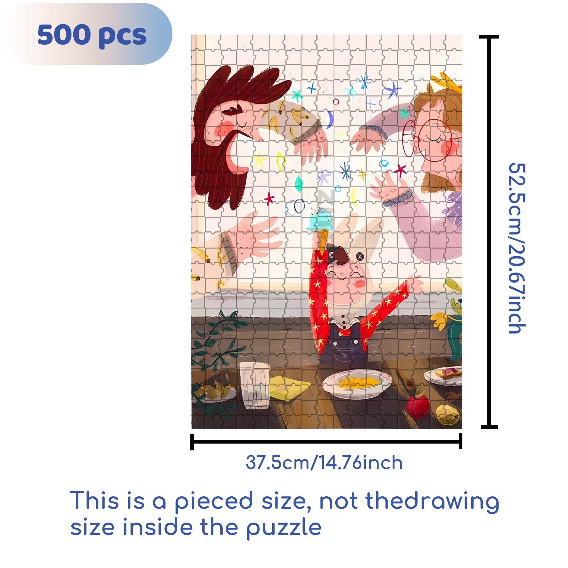 Bala Bala 500pcs/1000pcs Jigsaw Puzzle, Scratch-Resistant, Interactive Family Game & Brain-Boosting DIY Decor, Perfect for Halloween, Christmas & New Year Gifts, Family Puzzle Game