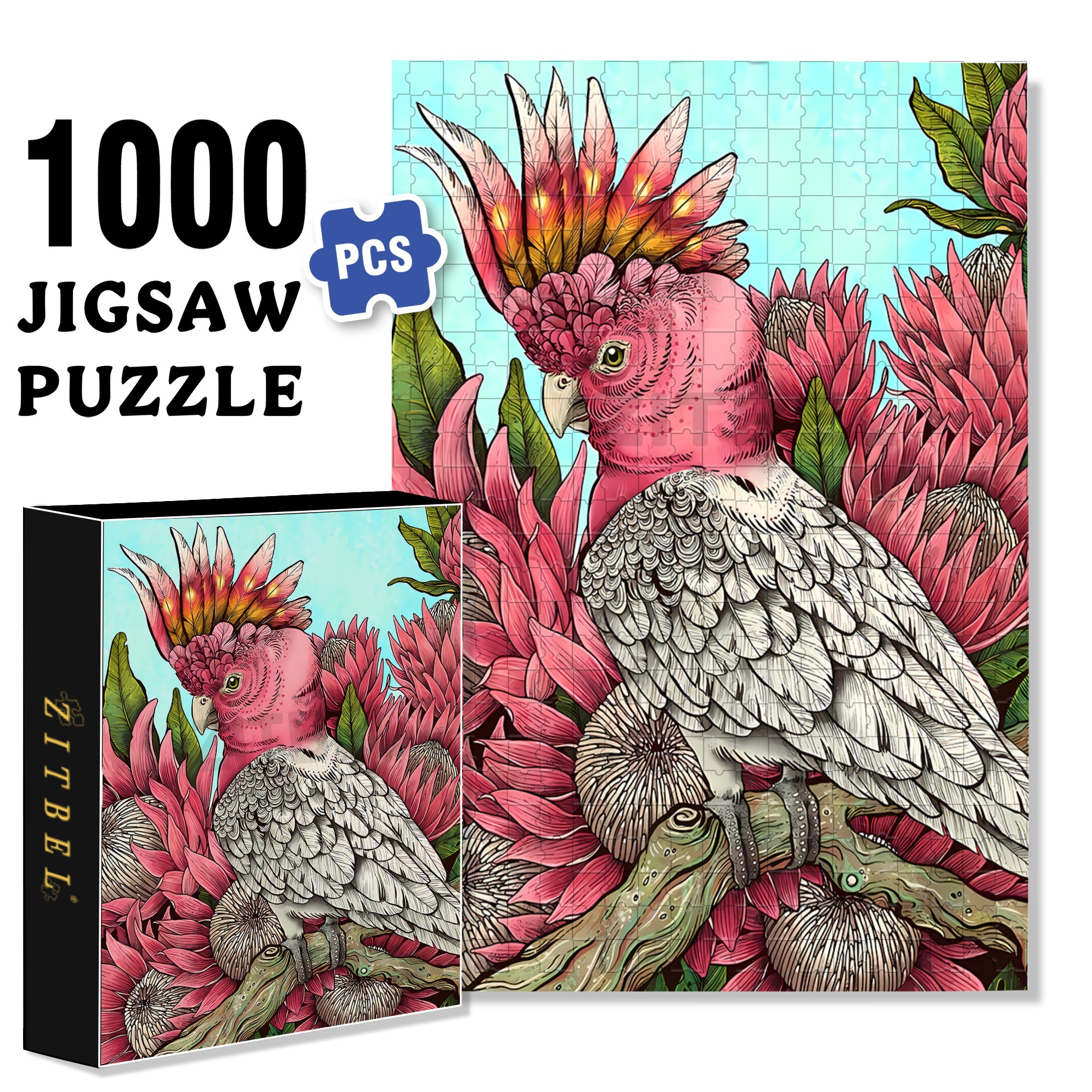Emperor Flower 500pcs/1000pcs Jigsaw Puzzle, Scratch-Resistant, Interactive Family Game & Brain-Boosting DIY Decor, Perfect for Halloween, Christmas & New Year Gifts, Family Puzzle Game