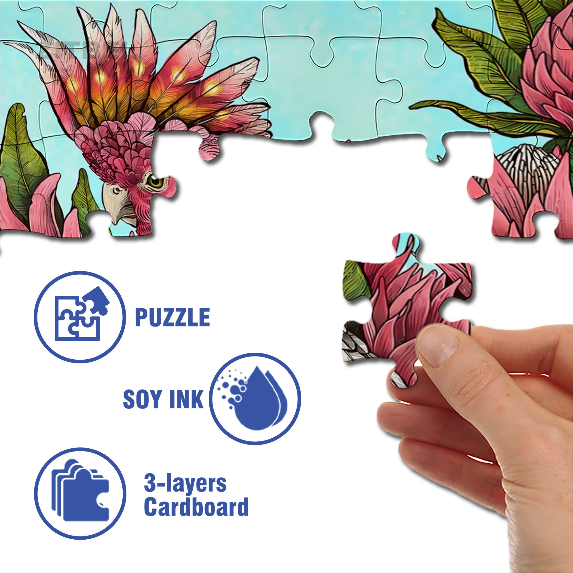 Emperor Flower 500pcs/1000pcs Jigsaw Puzzle, Scratch-Resistant, Interactive Family Game & Brain-Boosting DIY Decor, Perfect for Halloween, Christmas & New Year Gifts, Family Puzzle Game