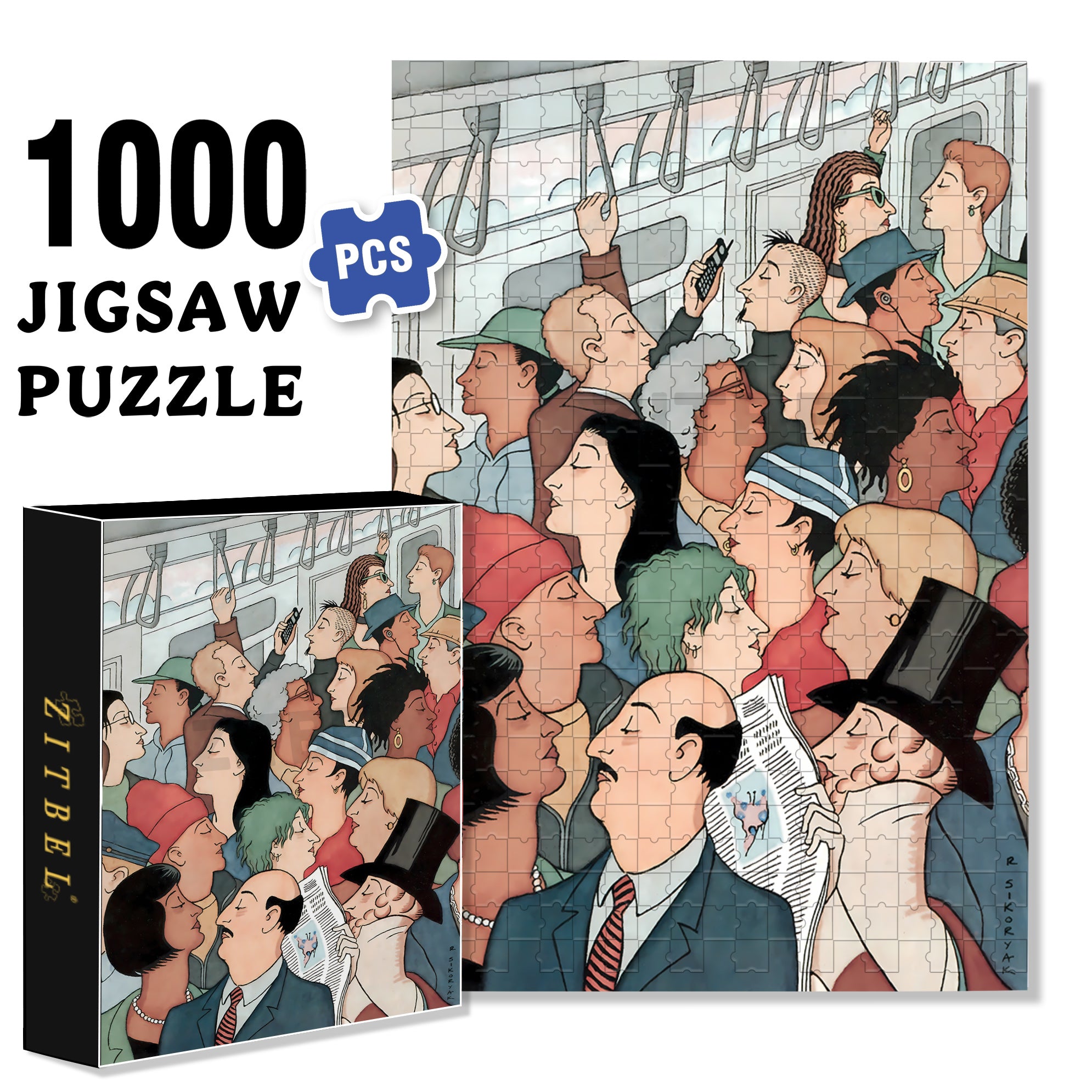 Everyone Looks Like Eustace 500pcs/1000pcs Jigsaw Puzzle, Scratch-Resistant, Interactive Family Game & Brain-Boosting DIY Decor, Perfect for Halloween, Christmas & New Year Gifts, Family Puzzle Game