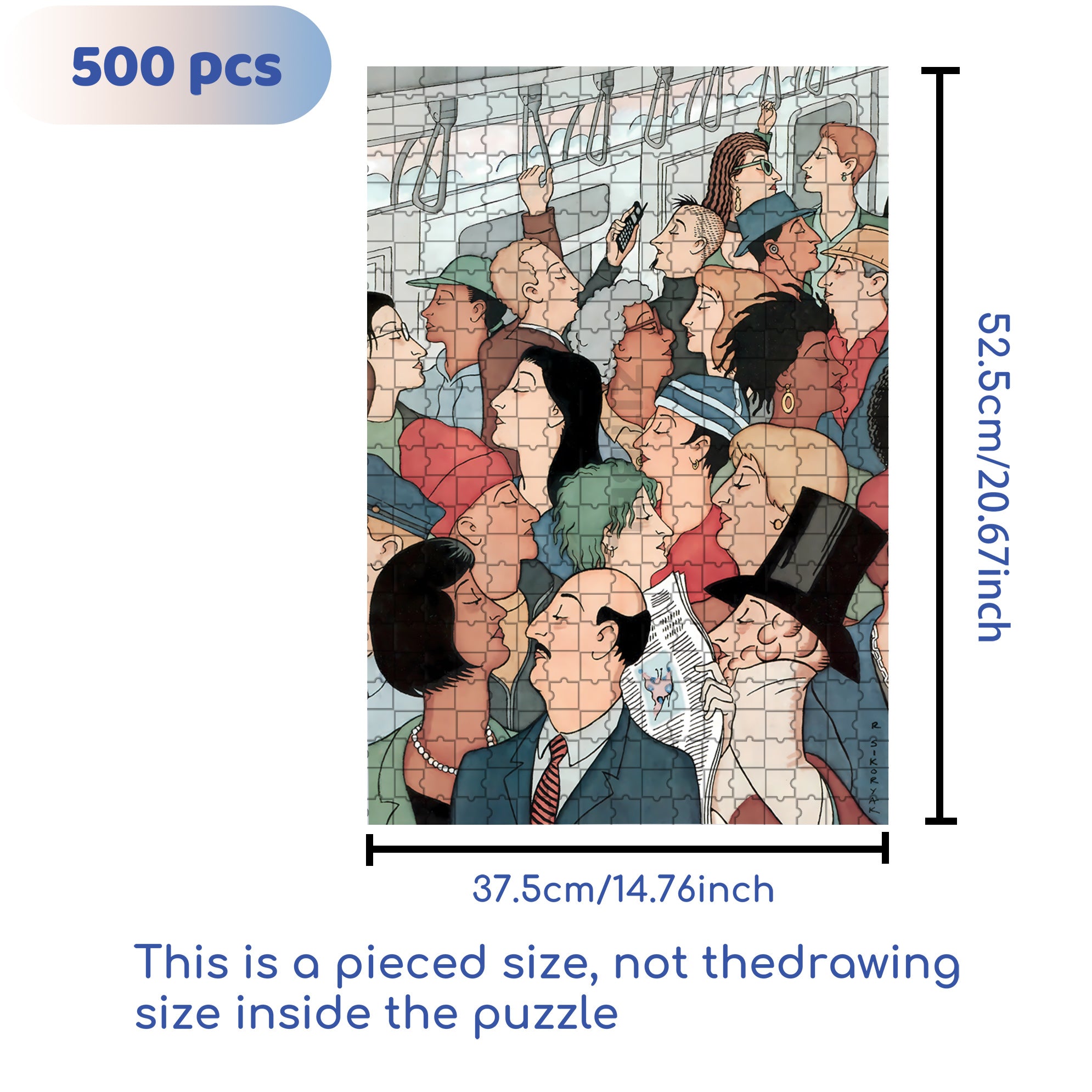 Everyone Looks Like Eustace 500pcs/1000pcs Jigsaw Puzzle, Scratch-Resistant, Interactive Family Game & Brain-Boosting DIY Decor, Perfect for Halloween, Christmas & New Year Gifts, Family Puzzle Game