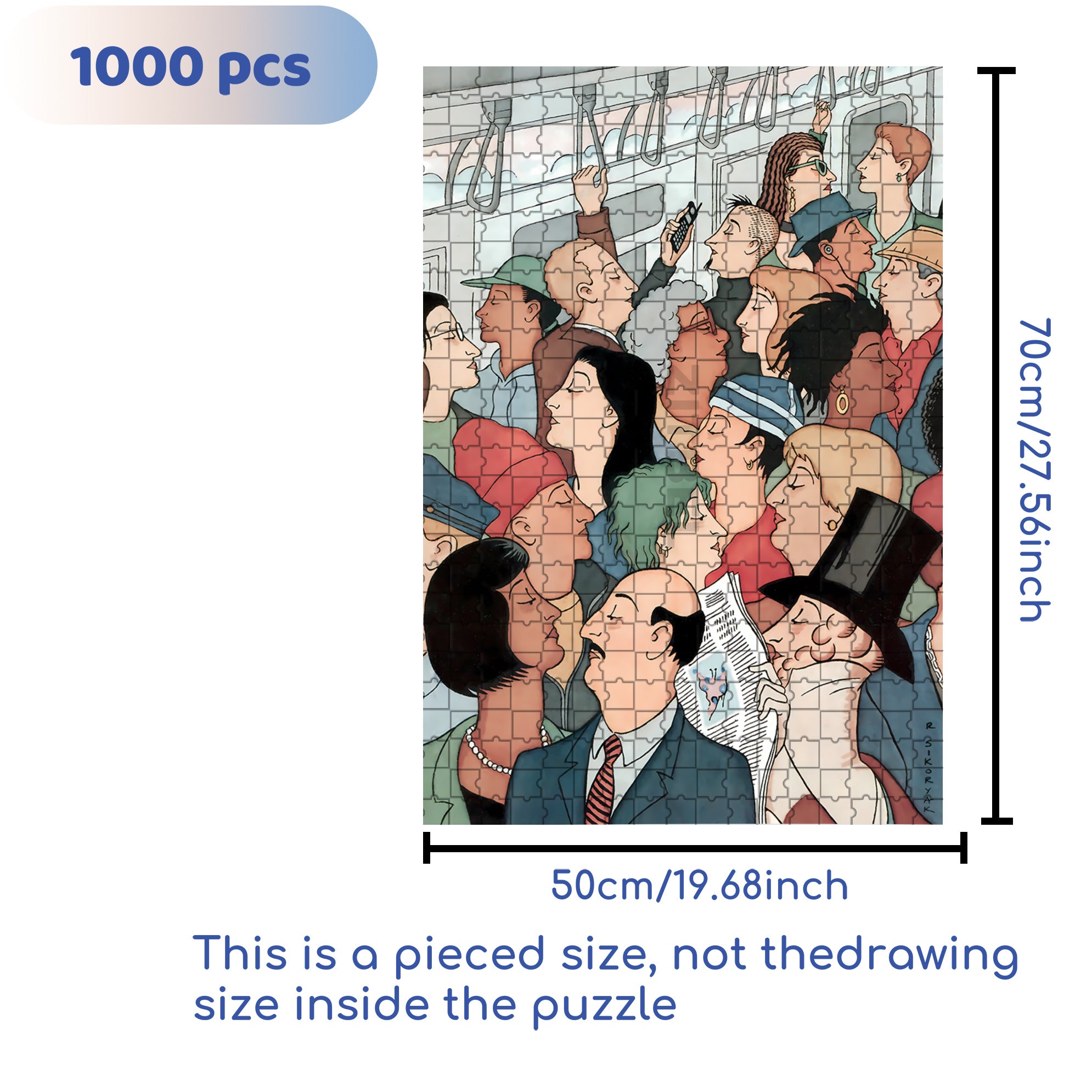 Everyone Looks Like Eustace 500pcs/1000pcs Jigsaw Puzzle, Scratch-Resistant, Interactive Family Game & Brain-Boosting DIY Decor, Perfect for Halloween, Christmas & New Year Gifts, Family Puzzle Game