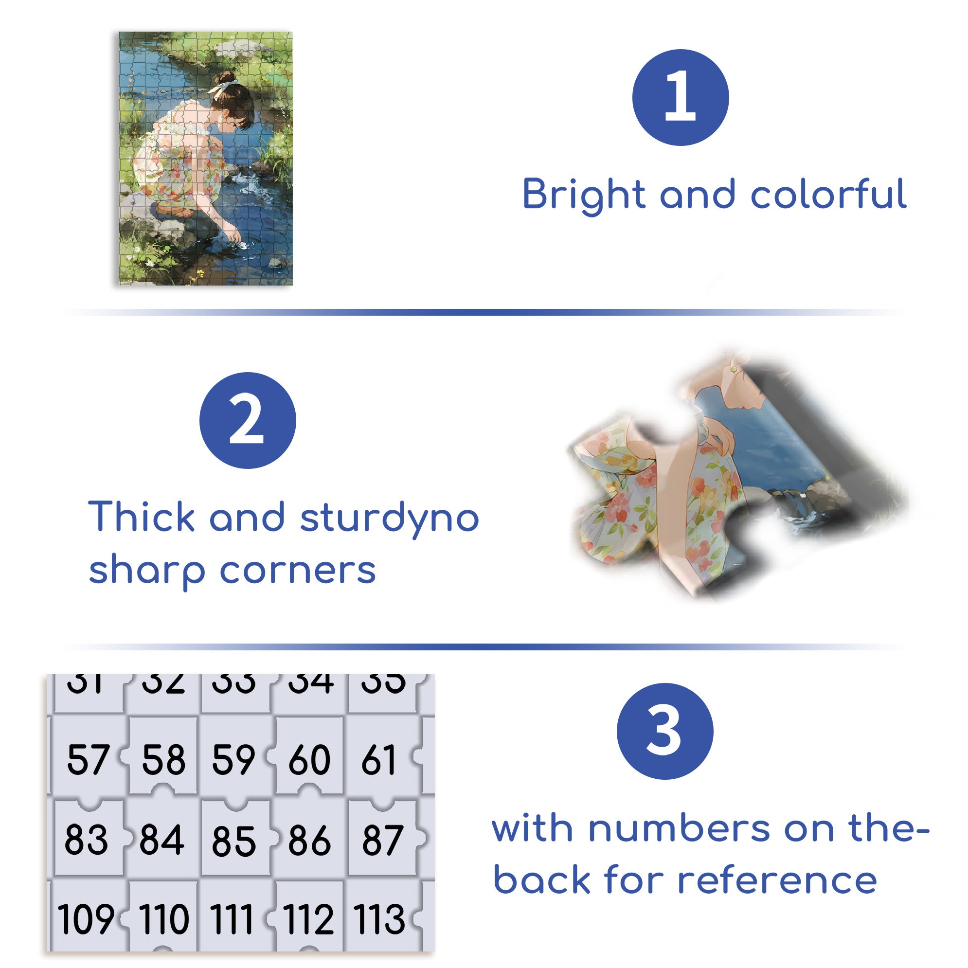 Falling Flowers And Flowing Water 500pcs/1000pcs Jigsaw Puzzle, Scratch-Resistant, Interactive Family Game & Brain-Boosting DIY Decor, Perfect for Halloween, Christmas & New Year Gifts, Family Puzzle Game