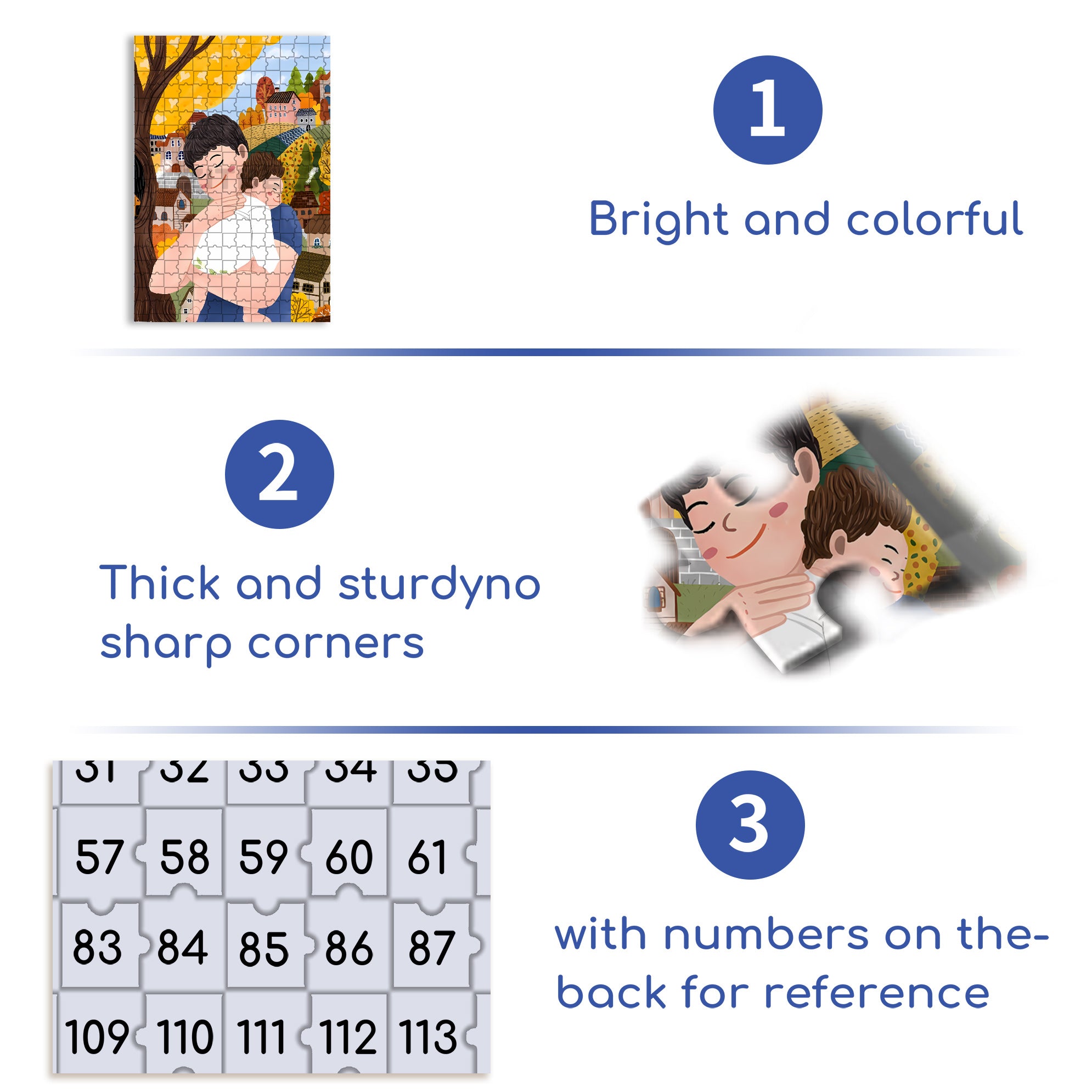 Father And Son 500pcs/1000pcs Jigsaw Puzzle, Scratch-Resistant, Interactive Family Game & Brain-Boosting DIY Decor, Perfect for Halloween, Christmas & New Year Gifts, Family Puzzle Game